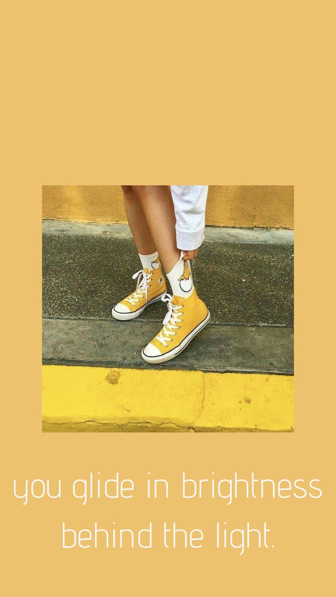 yellow converse aesthetic