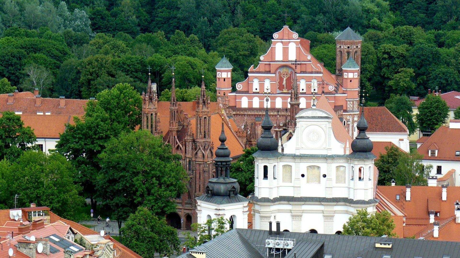 1920x1080 Vilnius Photography Cities City Old Town Lietuva Church