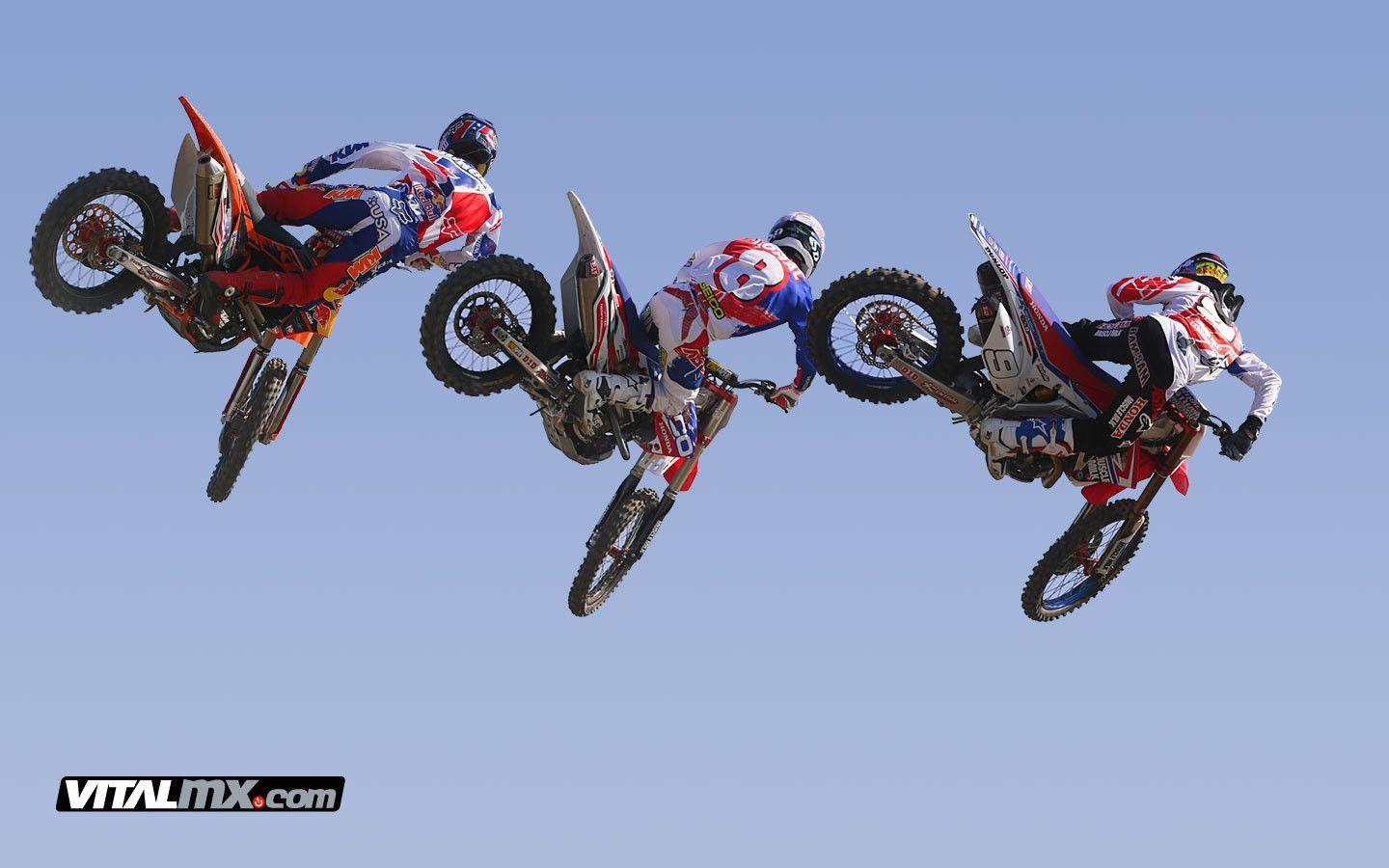 1440x900 Team USA 2013: Ryan Dungey, Eli Tomac, and Justin Barcia