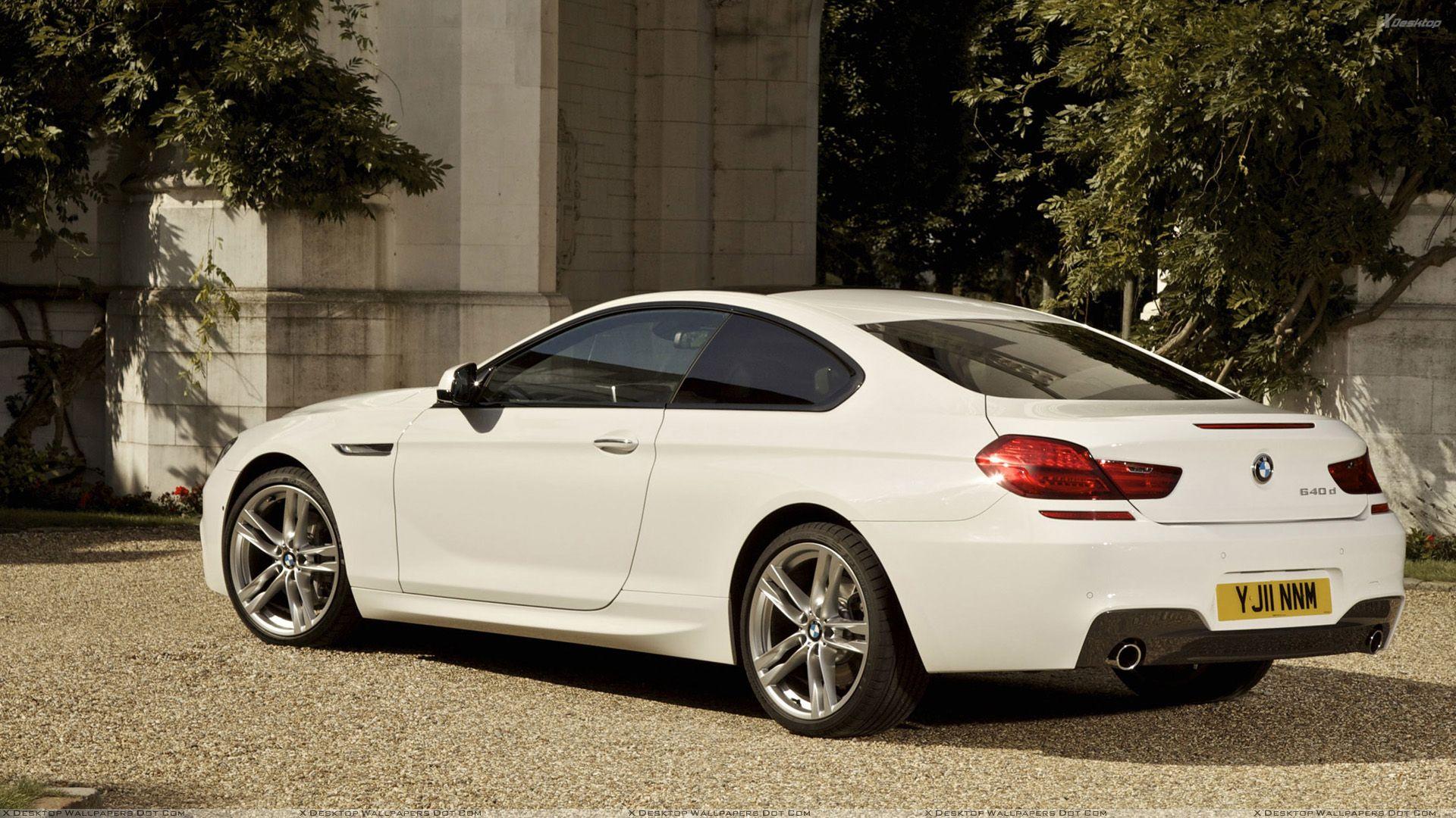 1920x1080 BMW 6 Series Coupe Side Pose In White Wallpaper