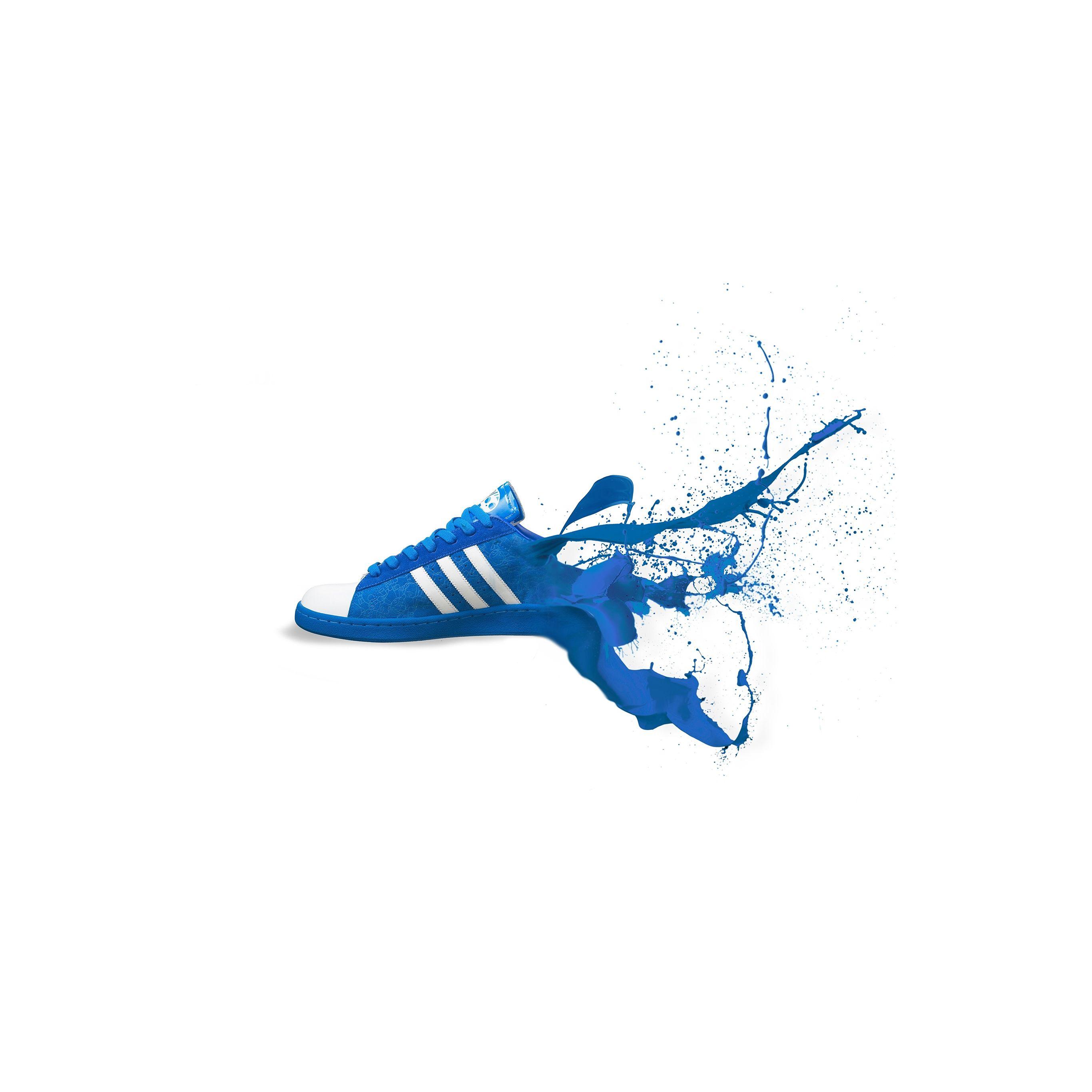 2732x2732 Adidas Blue Shoes Sneakers Logo Art