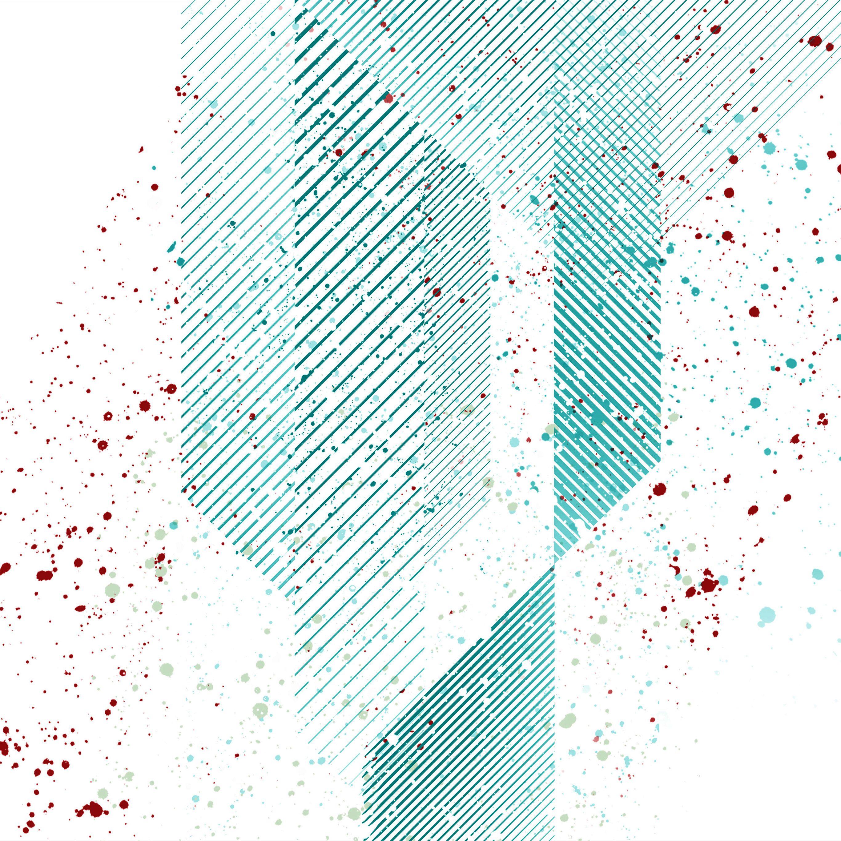 2732x2732 White Art Minimal Pattern Blue Wallpaper