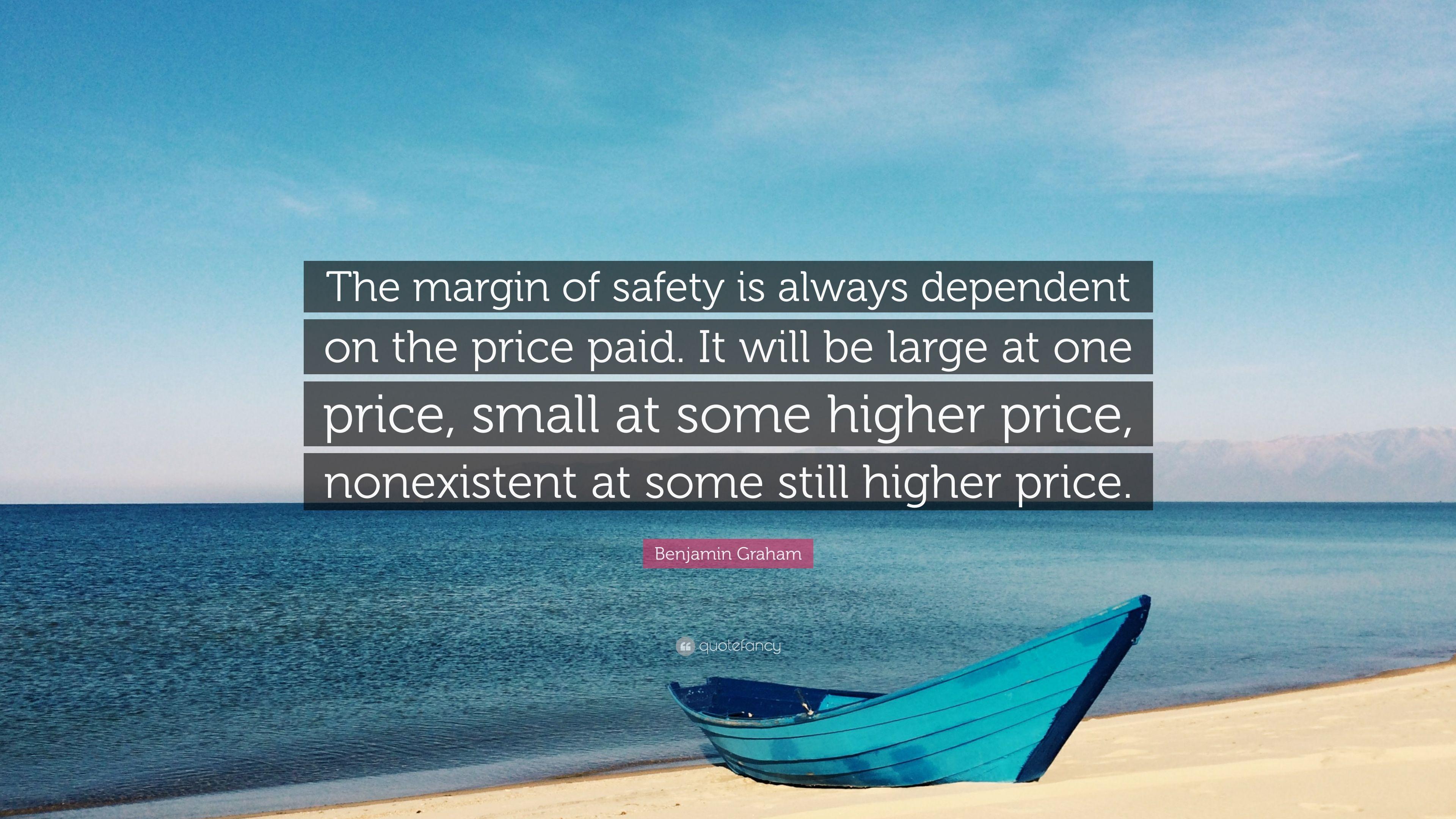 3840x2160 Benjamin Graham Quote: “The margin of safety is always dependent