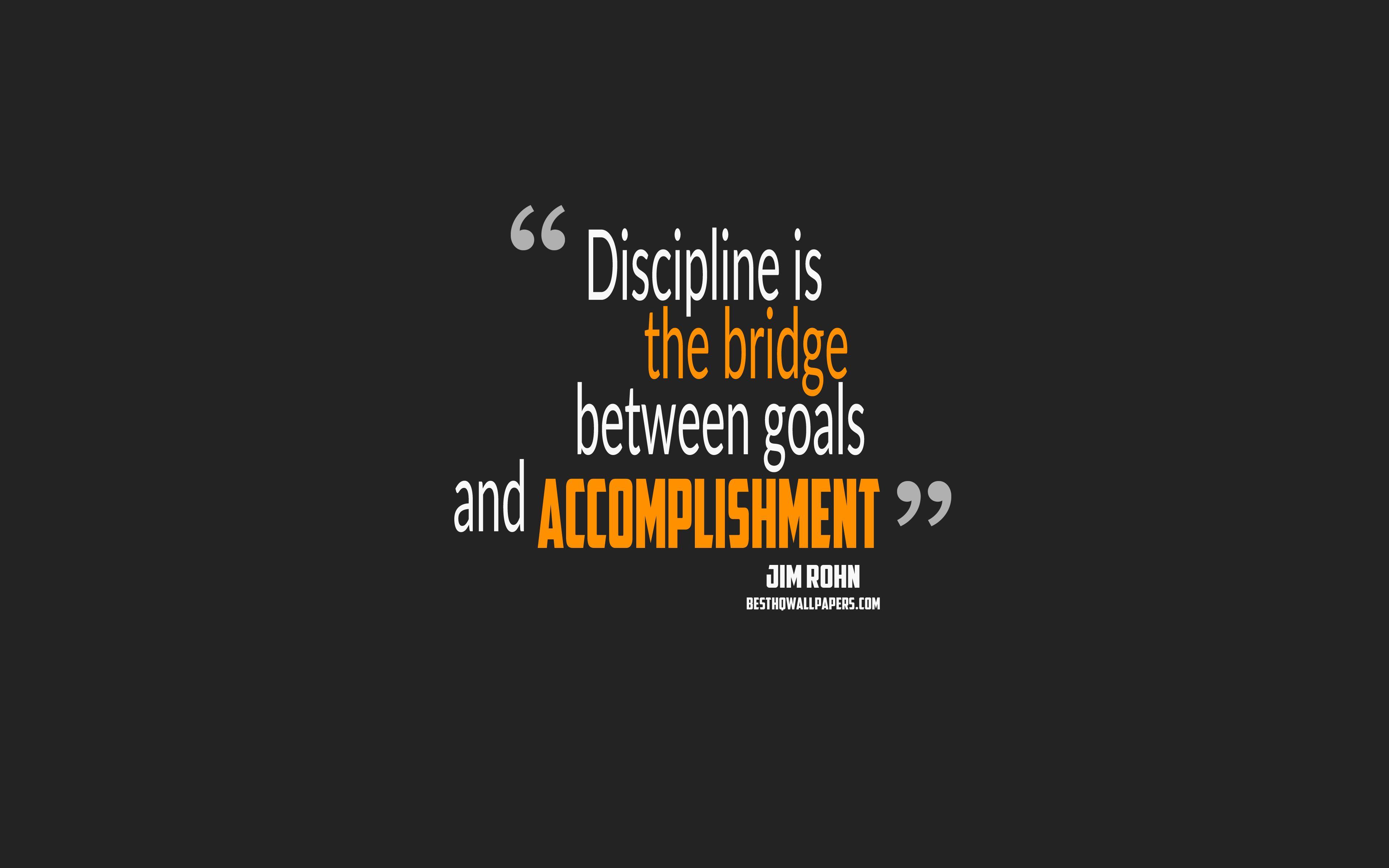 3840x2400 Download wallpaper Discipline is the bridge between goals