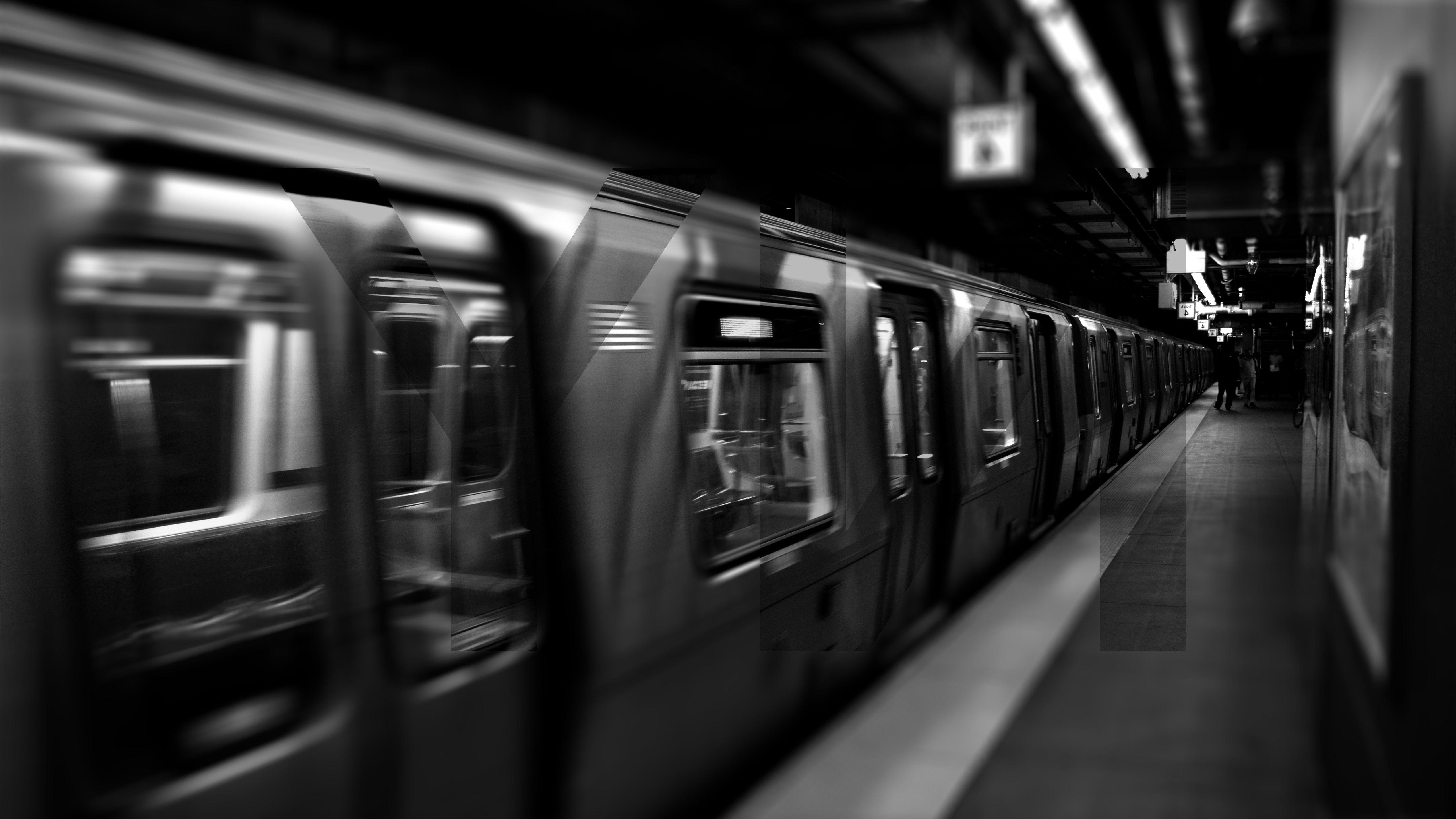 5120x2880 New York City Underground Subway Train, HD World, 4k Wallpaper