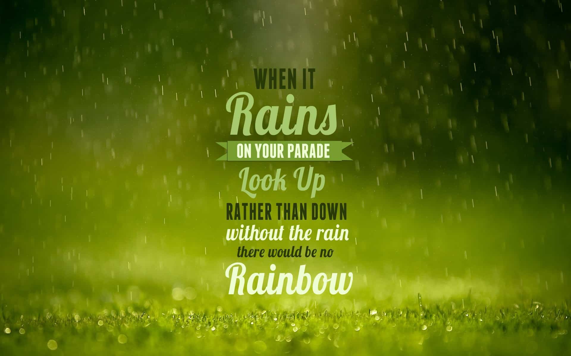 1920x1200 Motivational Rain Wallpaper