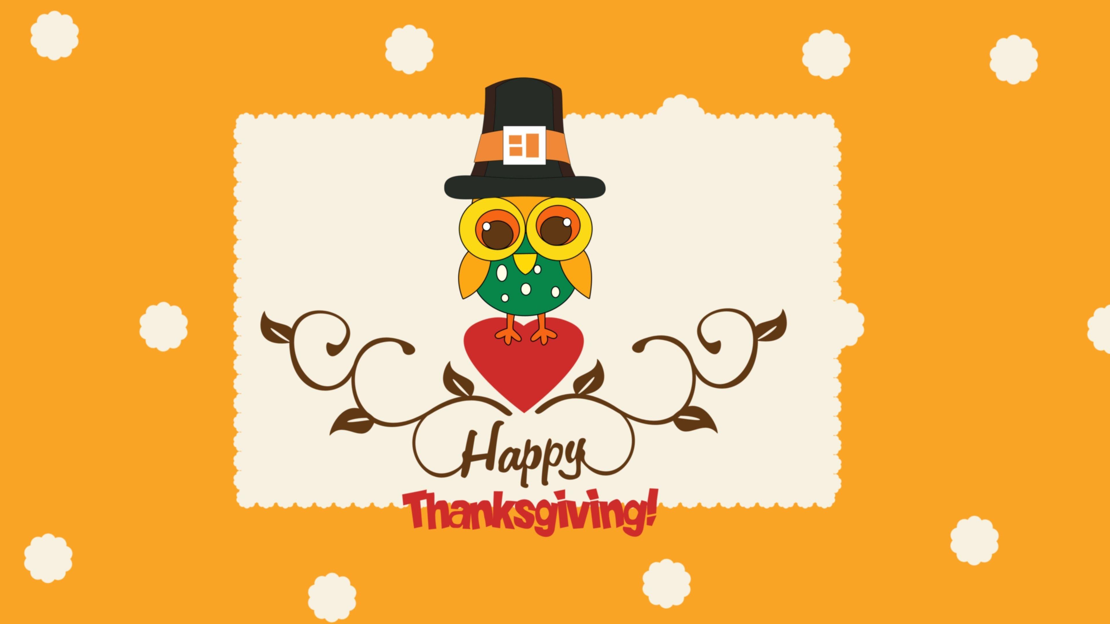 3840x2160 Funny Thanksgiving Desktop Wallpaper