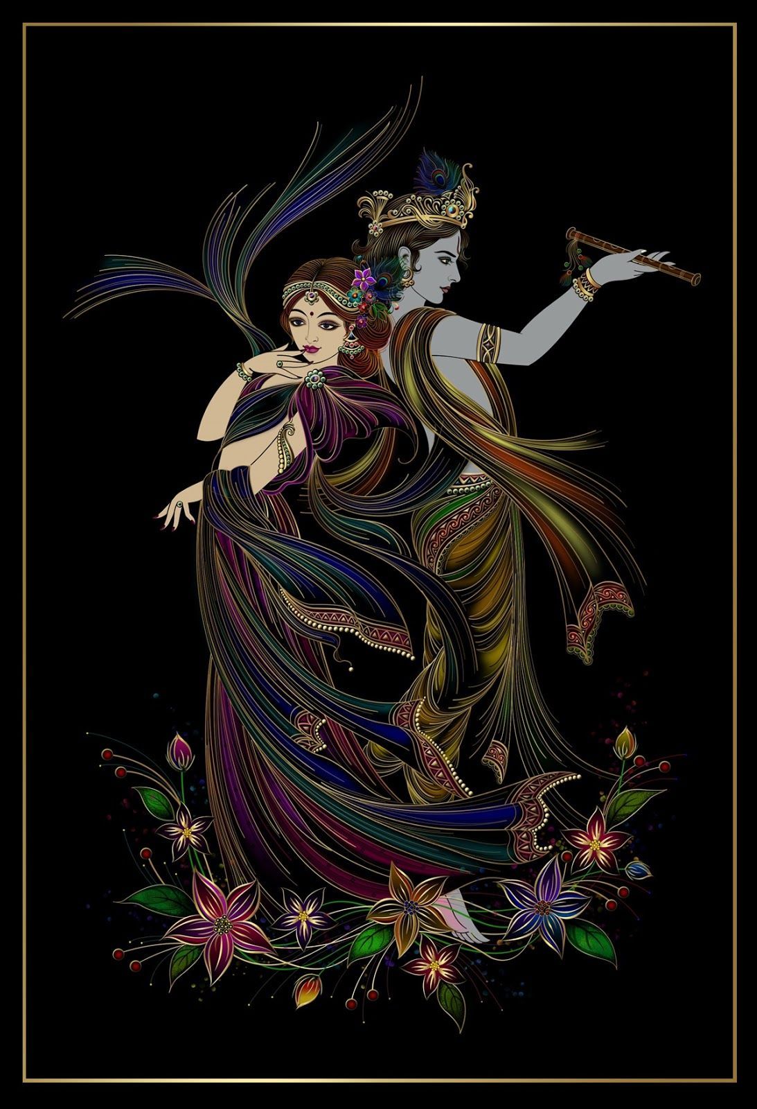 1093x1600 Khushi For Life: Radha Krishna Animation HD Wallpaper, Picture, Photo