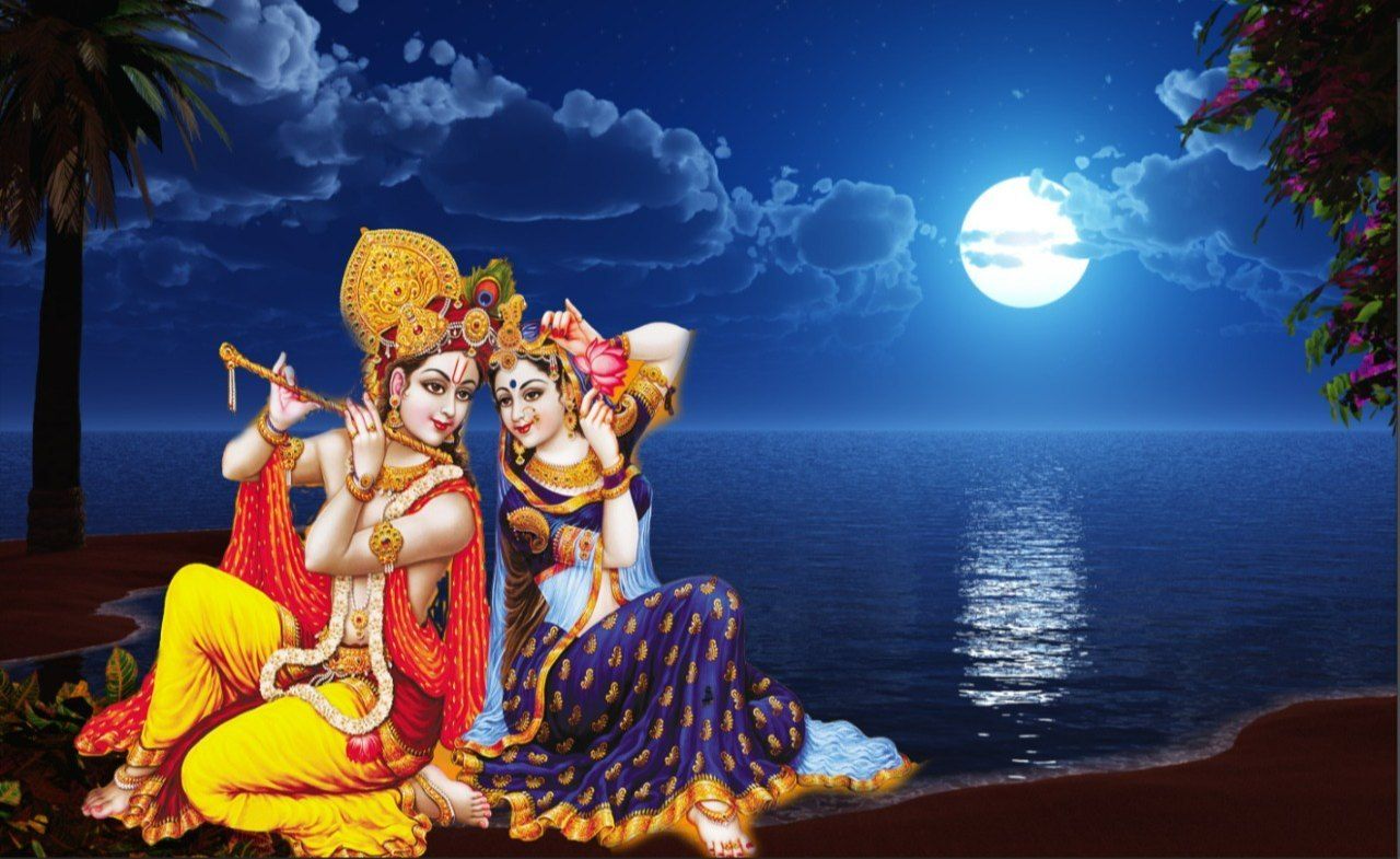 1280x785 Matte Interior Vinyl Radha Krishna Wallpaper, For Home At ₹ 60 Sq Ft In Ghaziabad