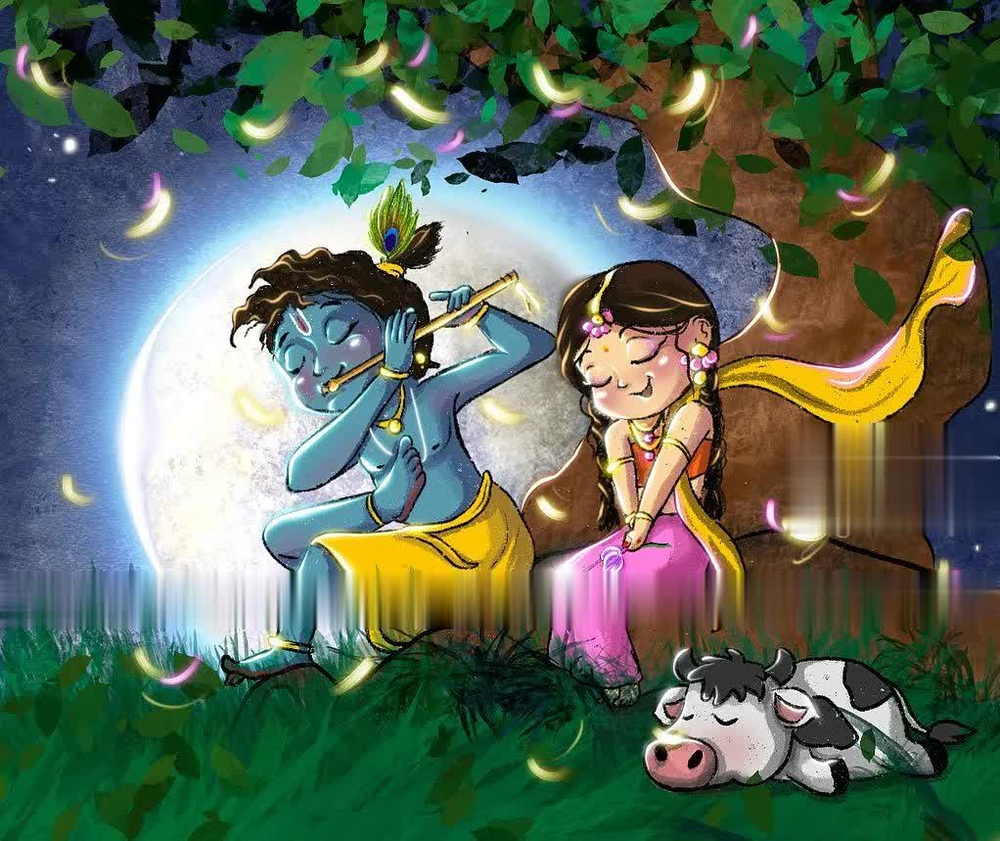 1000x841 Radha Krishna Cute Wallpaper
