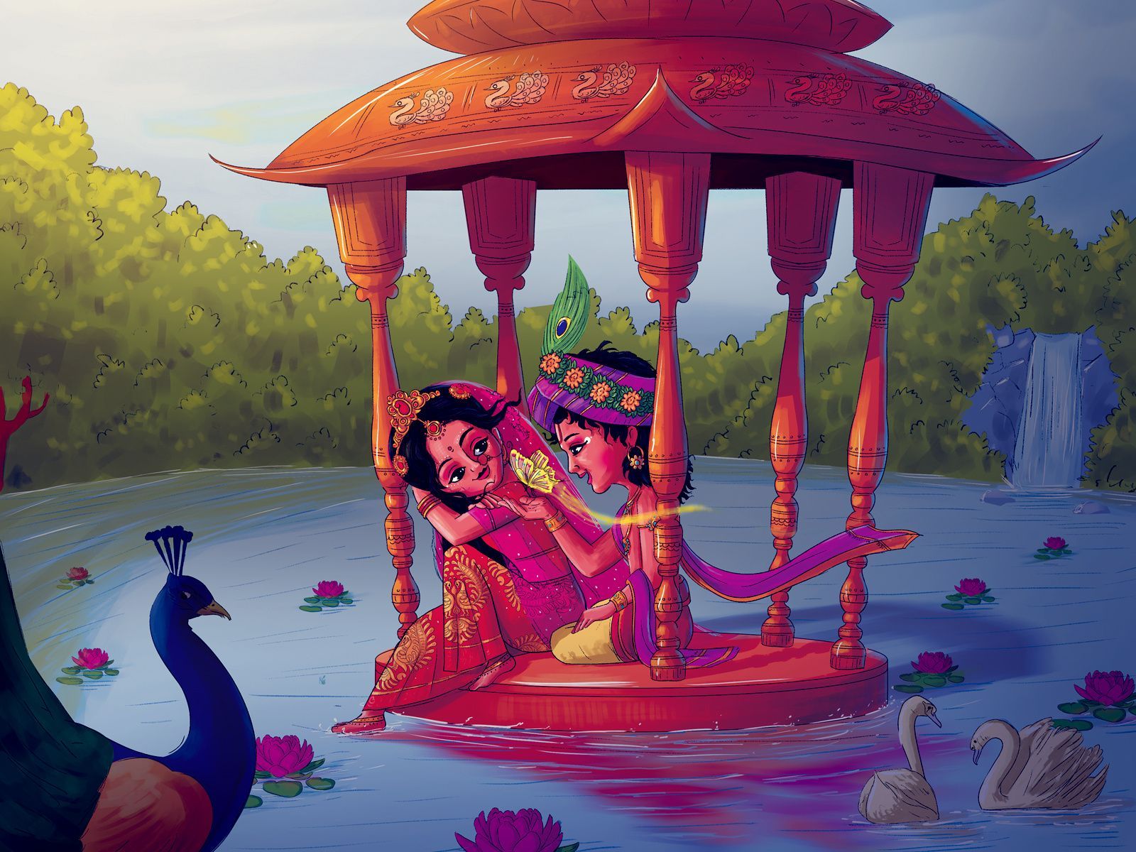 1600x1200 Radha krishna by artAmaze® on Dribbble