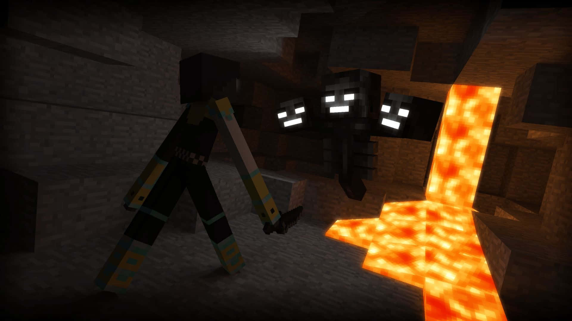 1920x1080 Download Minecraft Wither Boss Battle Wallpaper