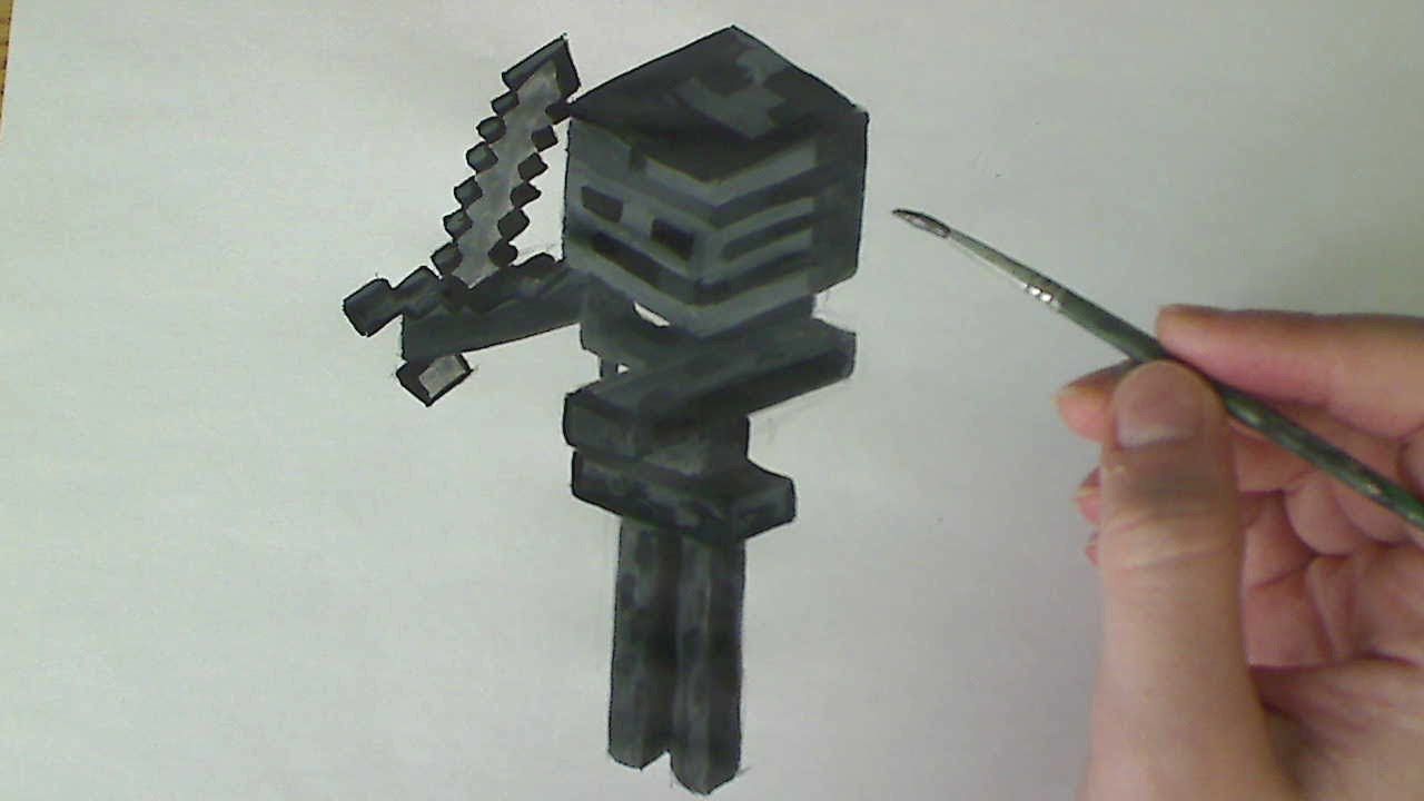 1280x720 How To Draw Paint Wither Skeleton