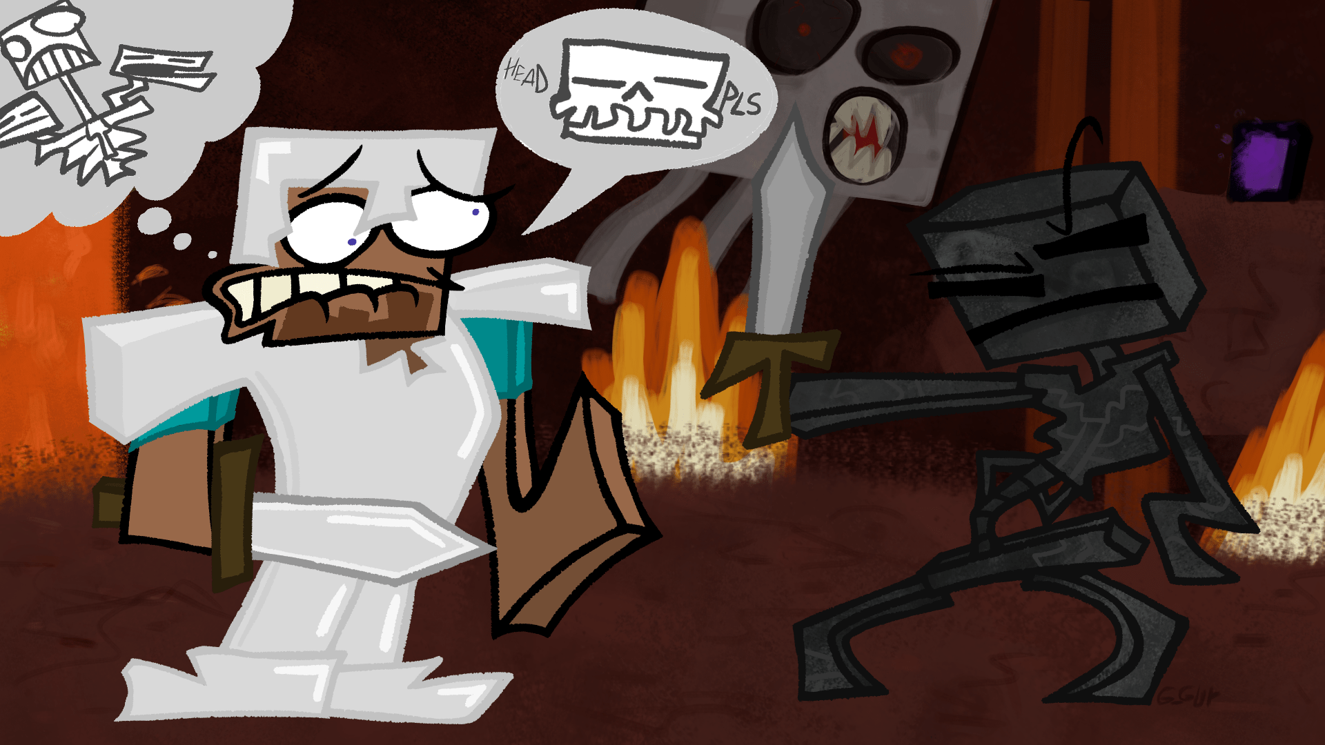 1920x1080 Steve wants to see the Wither by GeeGuy on Newgrounds