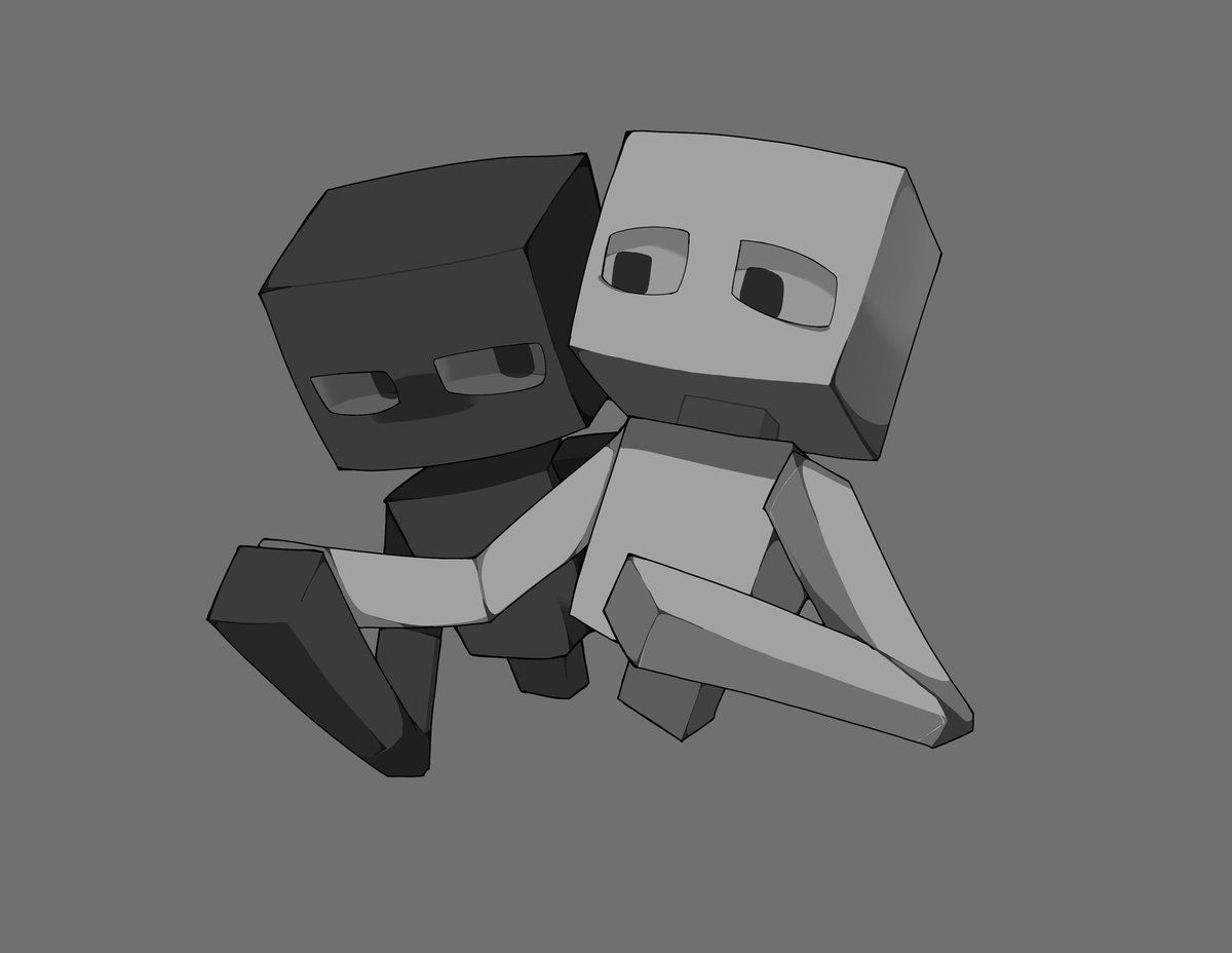 1200x928 witherskeletonxskeleton #Minecraft #minecraftart #witherskeleton #skeleton
