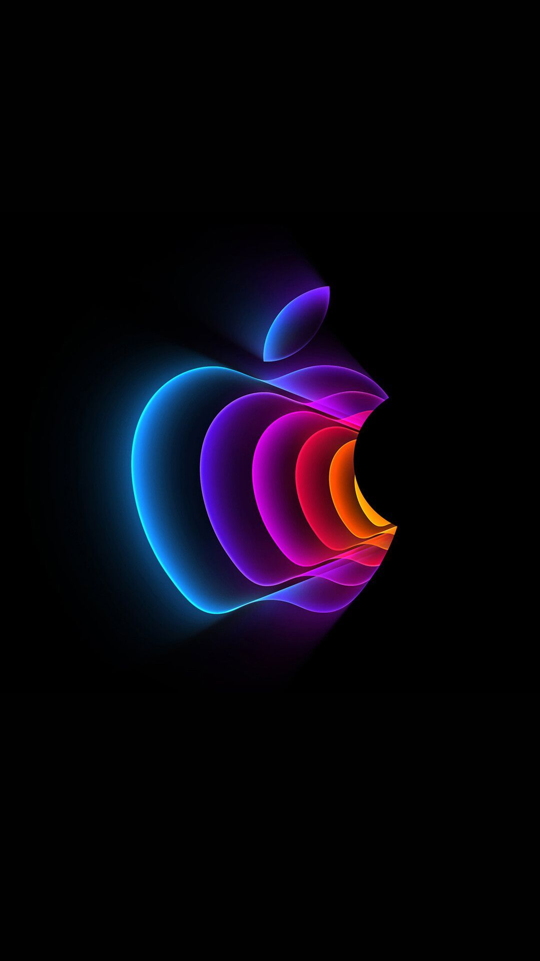 1080x1920 Colorful Apple Black Background 4K Wallpaper iPhone HD Phone g
