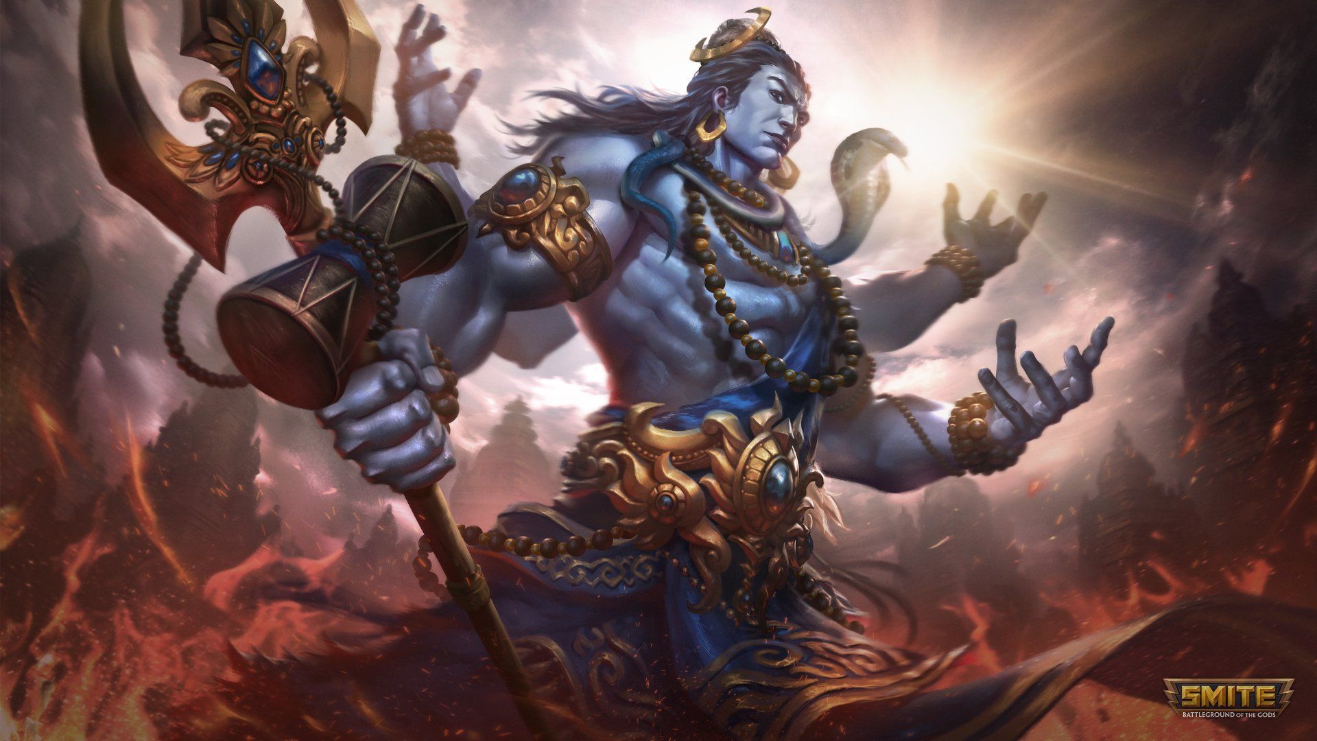 1920x1080 Download Shiva (Smite) Video Game Smite 4k Ultra HD Wallpaper