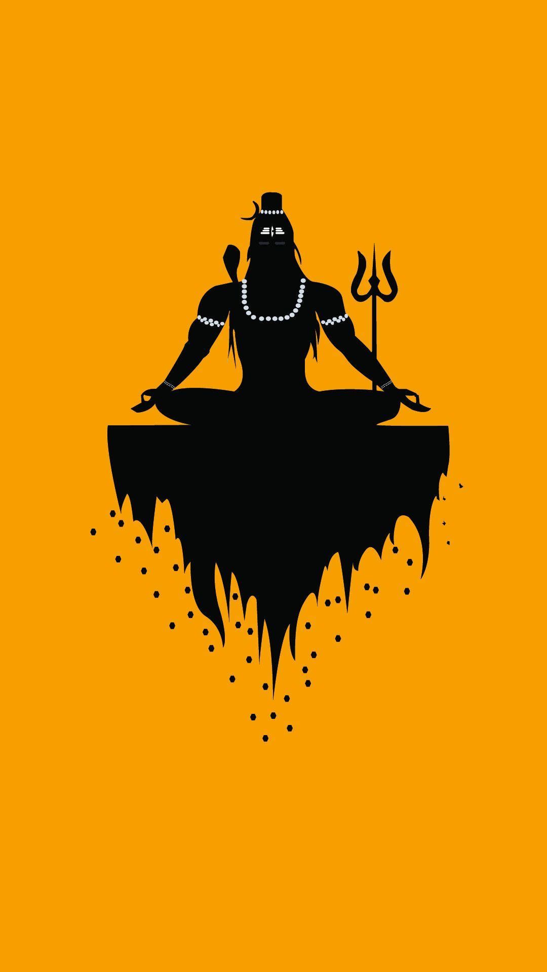 1080x1920 Download Black Lord Shiva HD Wallpaper