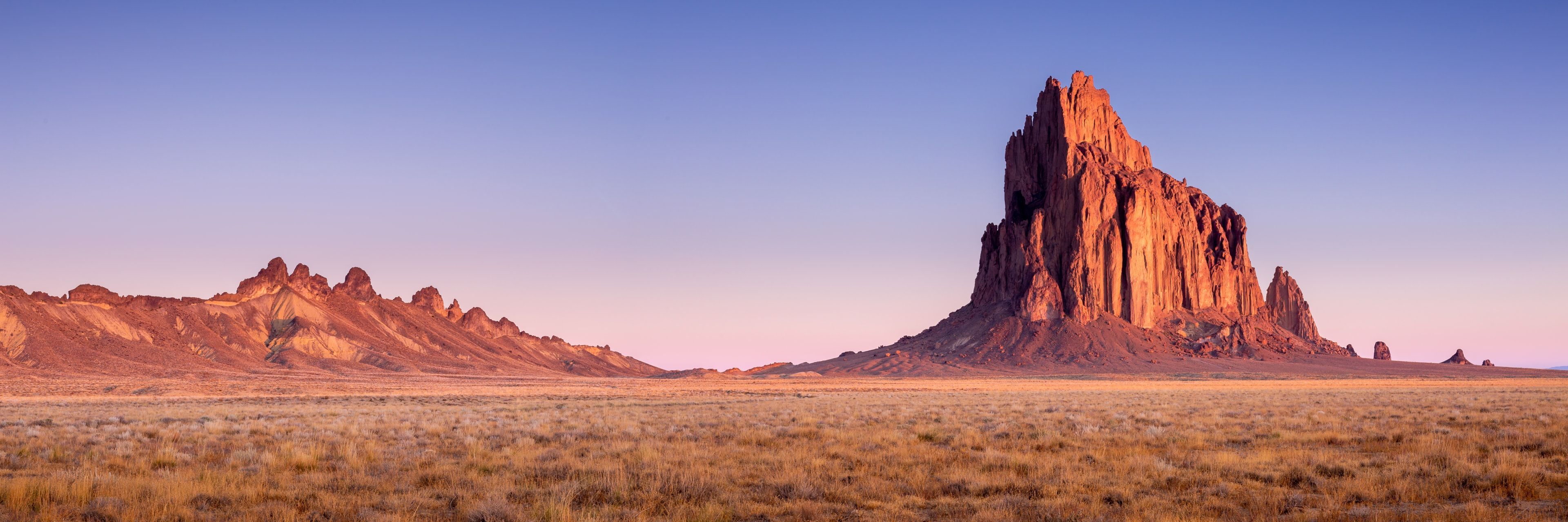 3840x1280 Shiprock: The Majestic Pillar Defining the Four Corners