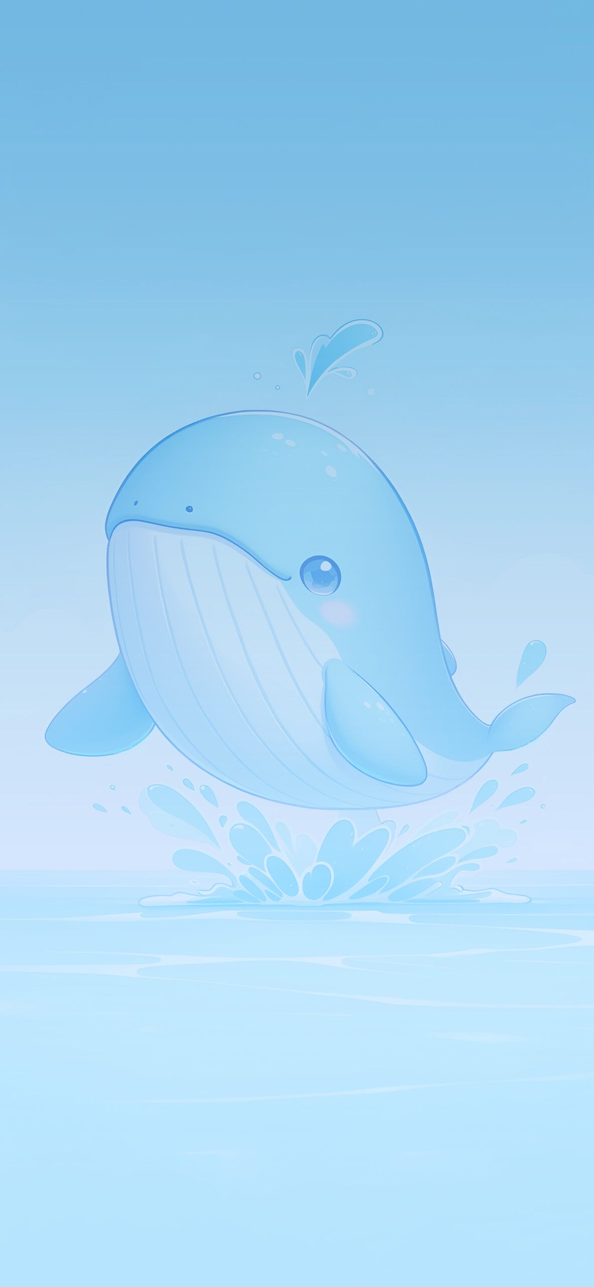 1183x2560 Cute Pastel Whale Wallpaper Blue Wallpaper iPhone