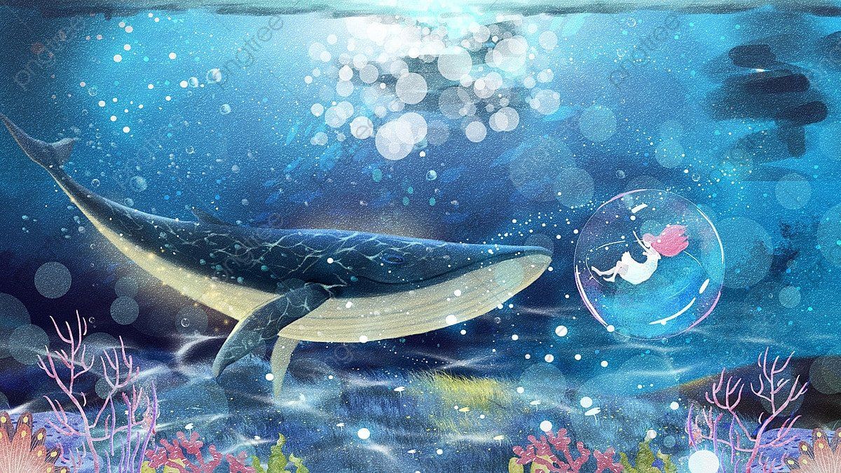1200x675 Fresh And Aesthetic Healing Is A Hand Painted Illustration Of Whales And Girls Sleepwalking In Wonderland, Fresh, Mobile Phone Layout, Beautiful Illustration Background And Wallpaper For Free Download