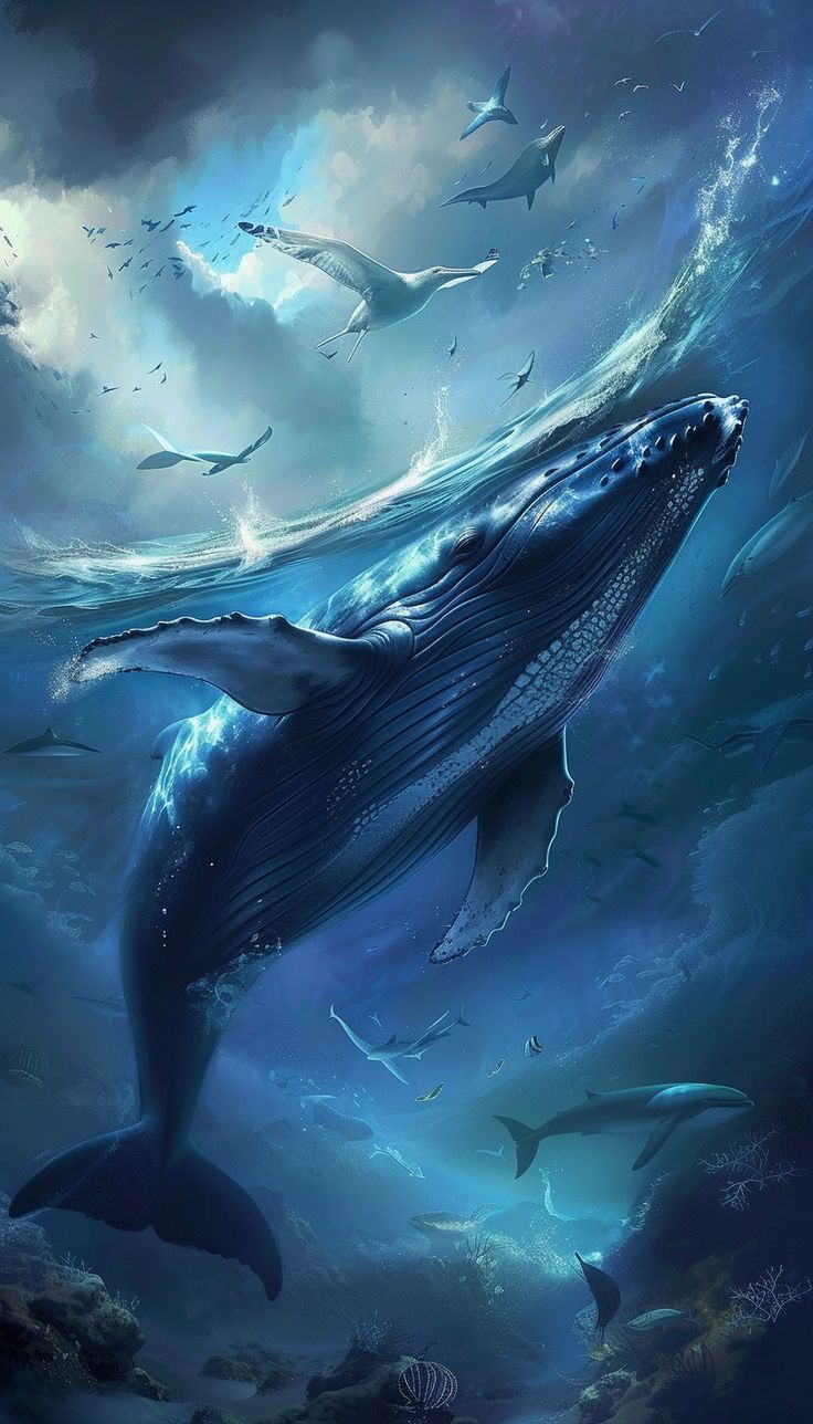 736x1288 Whale art, whale aesthetic