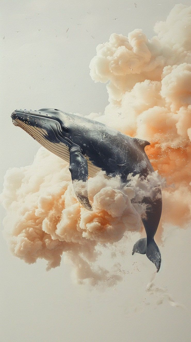 740x1320 Aesthetic Whale Art Photo Free High Quality Picture