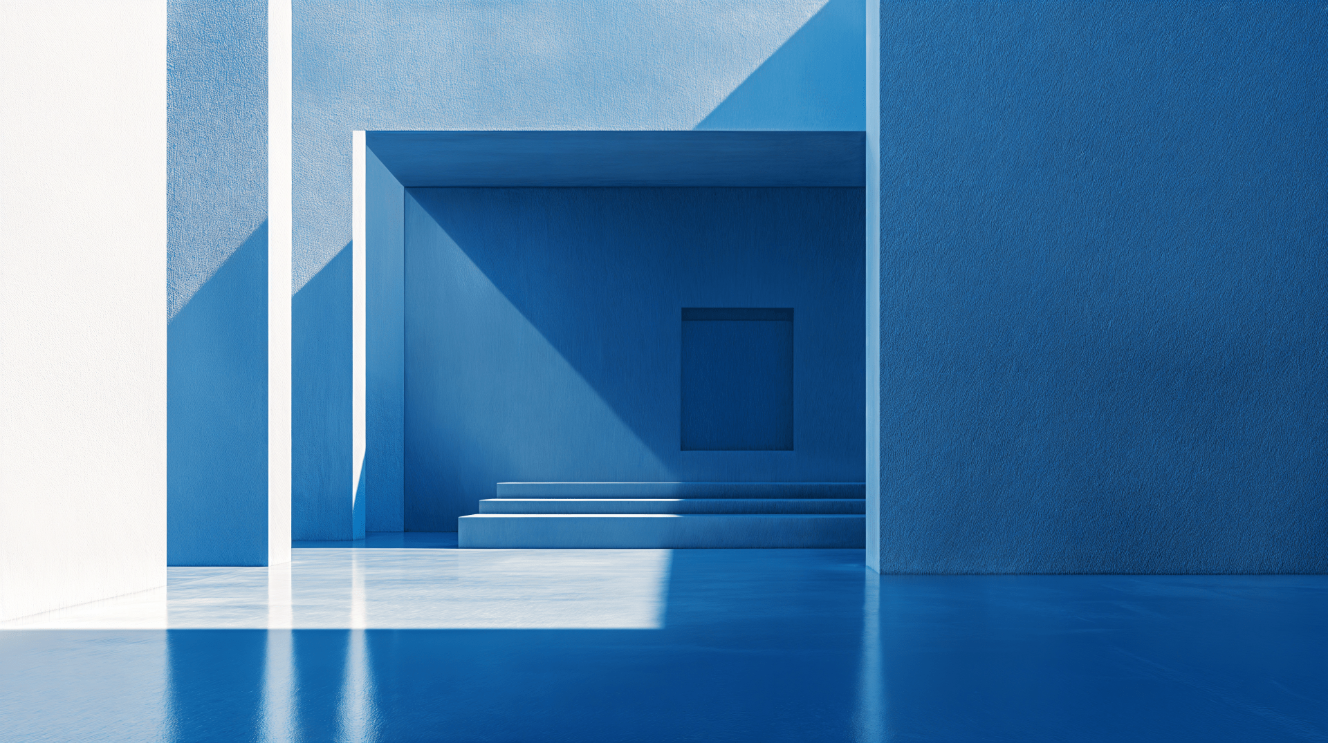 1920x1075 Minimalist Blue Architecture 4K Ultra HD Wallpaper