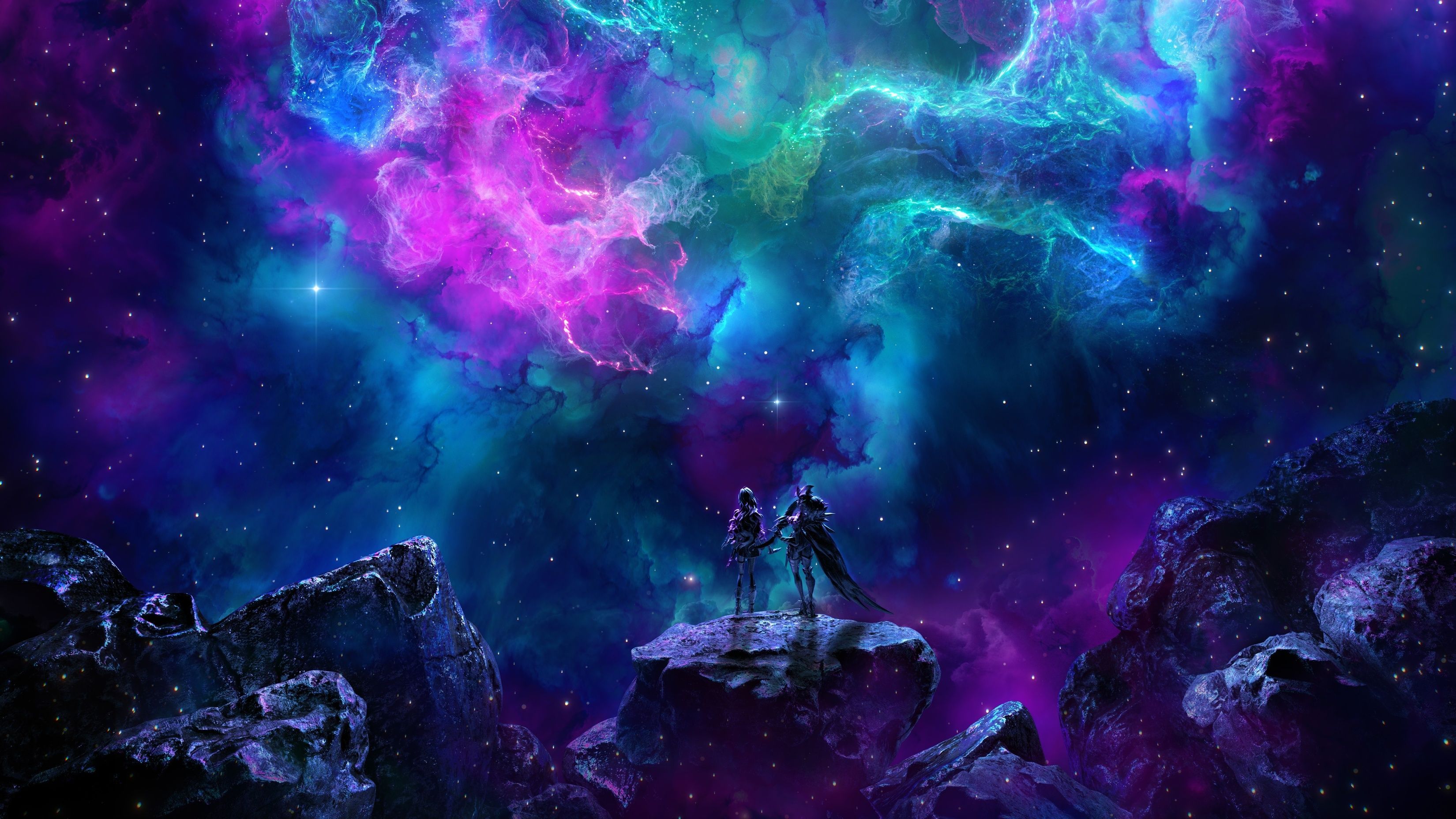 3300x1856 Together Nebula Space Cosmos Ethereal Most Popular 4K 5K HD Desktop Wallpaper Of 2025 For Apple MacBook Air And Pro iMac Mac mini Windows PC And More Free Download