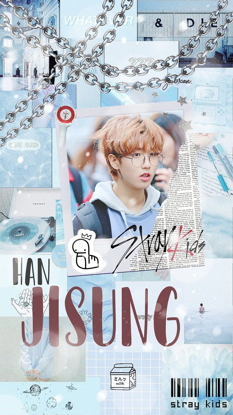 800x1426 Skz Han Jisung Blue, 3racha, aesthetic, pastel, pastel blue, stray kids, HD phone wallpaper