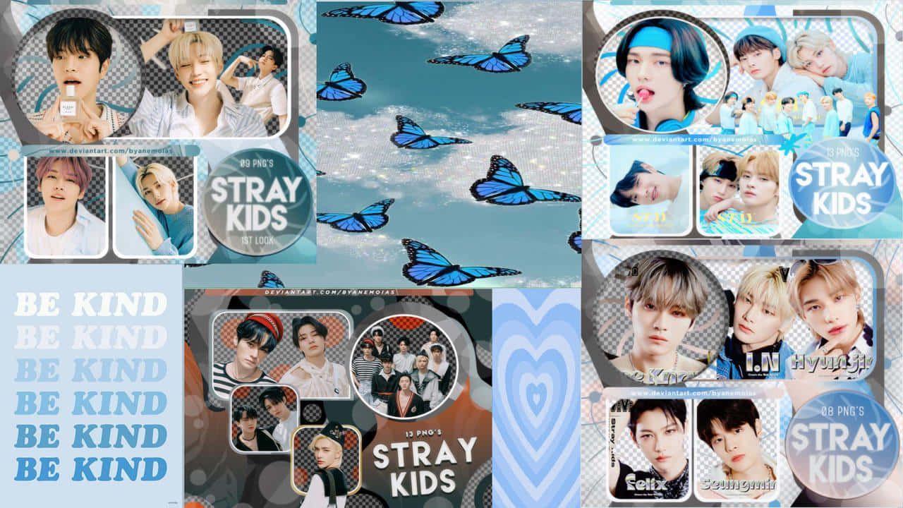 1280x720 Download Stray Kids Collage Aesthetic Wallpaper
