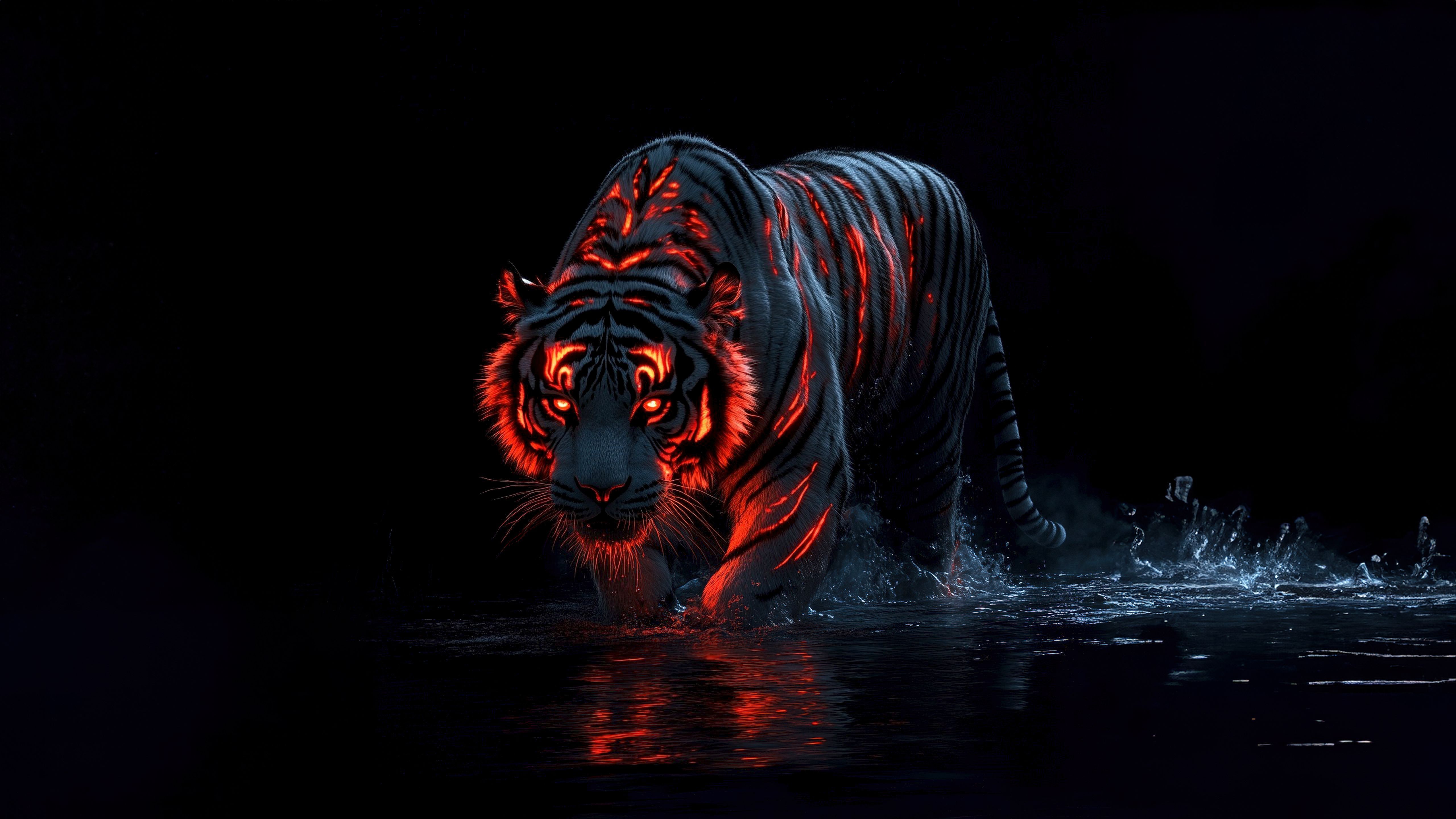 5120x2880 Tiger Wallpaper 4K, Dope, AMOLED, AI art