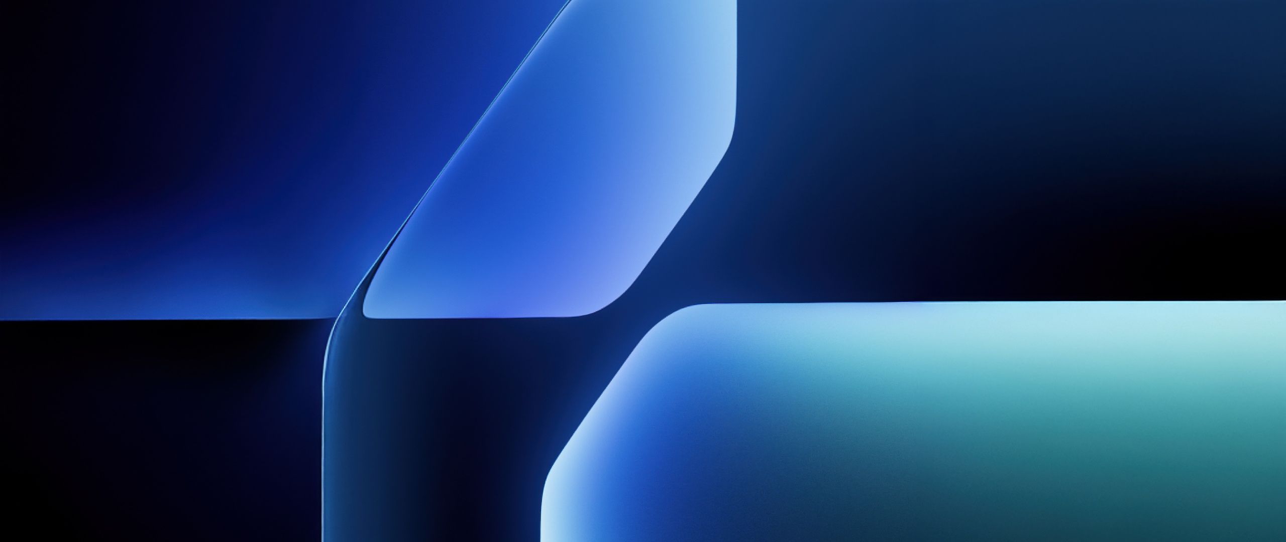 2560x1080 Blue abstract Wallpaper 4K, Geometric, Gradient shapes