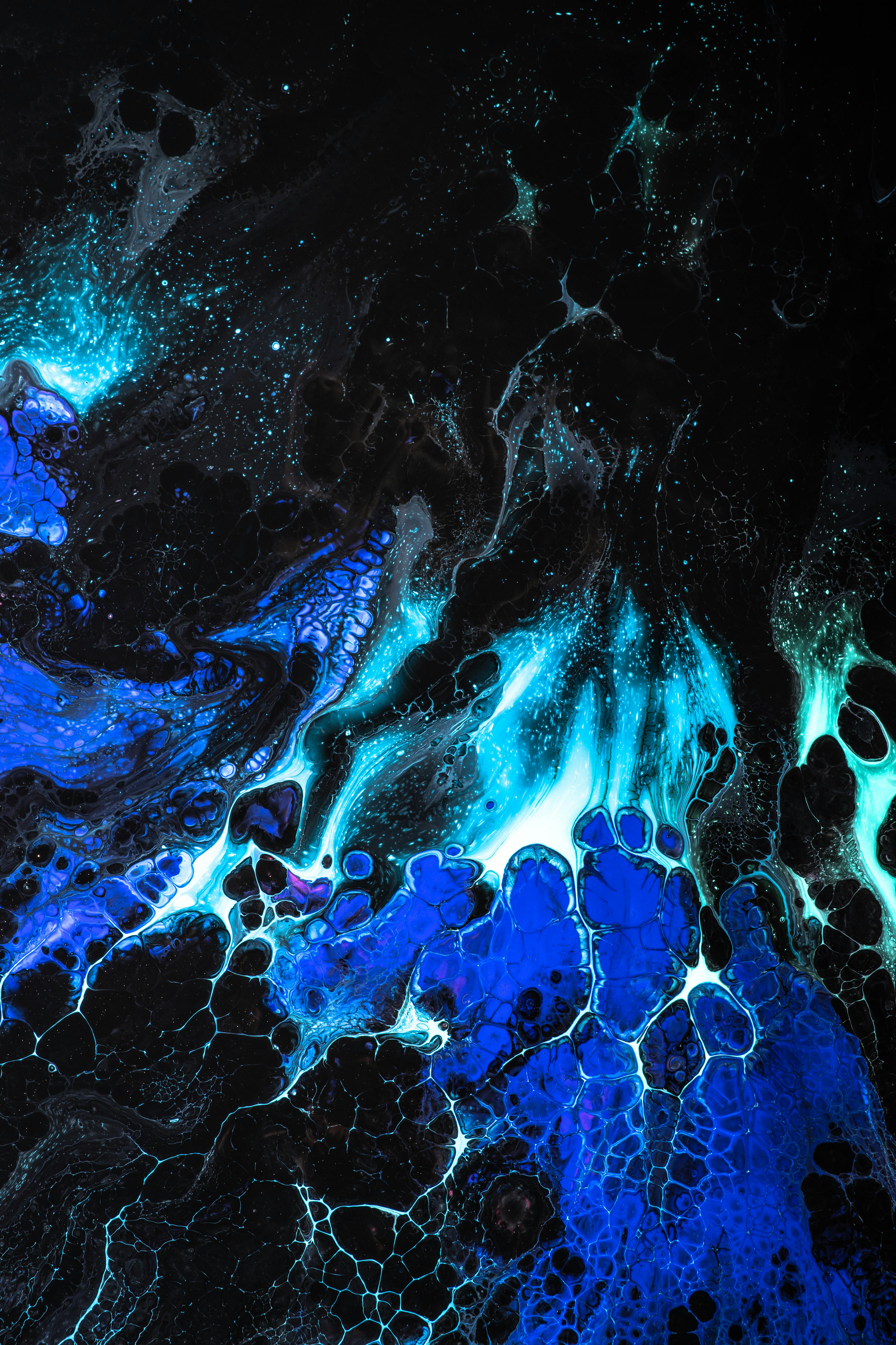 4480x6720 Black and Blue Abstract Art · Free