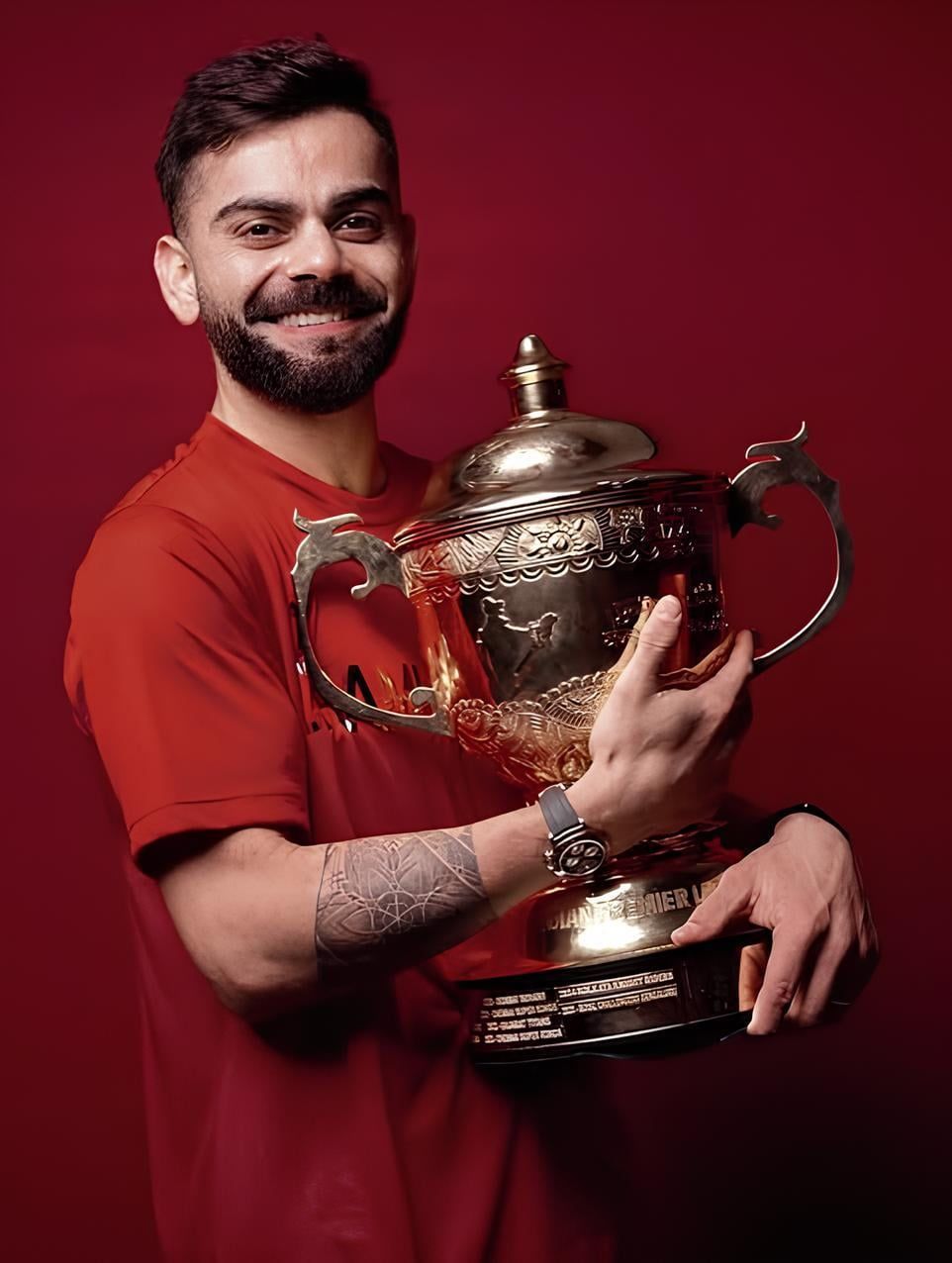 962x1276 Can someone give me HD or higher quality photo of virat with ipl trophy for phone wallpaper