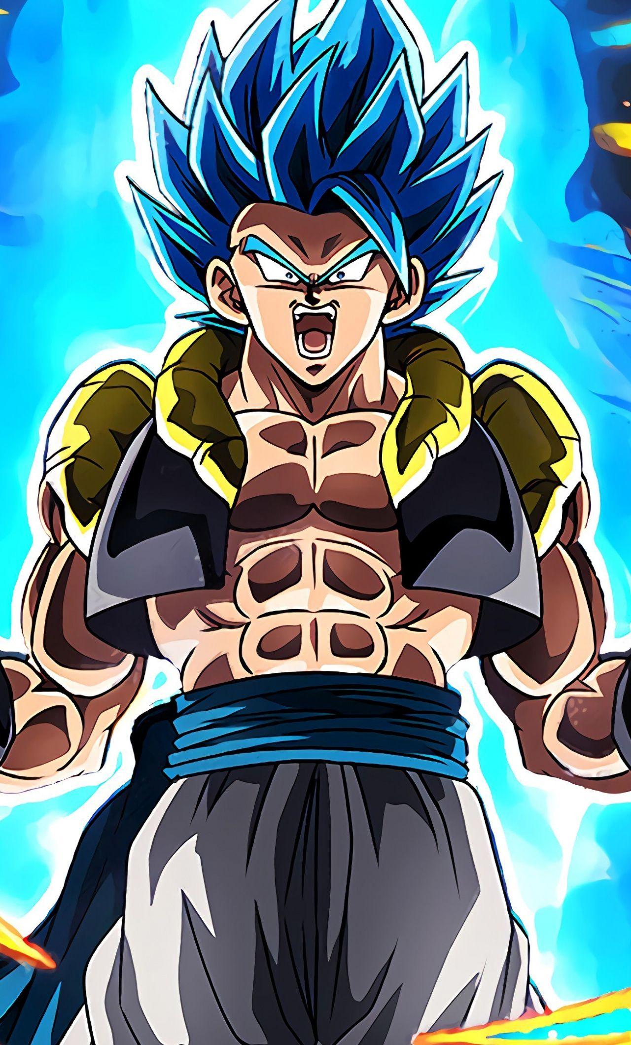 1280x2120 Download Dragon Ball Super: Broly, Gogeta, art wallpaper