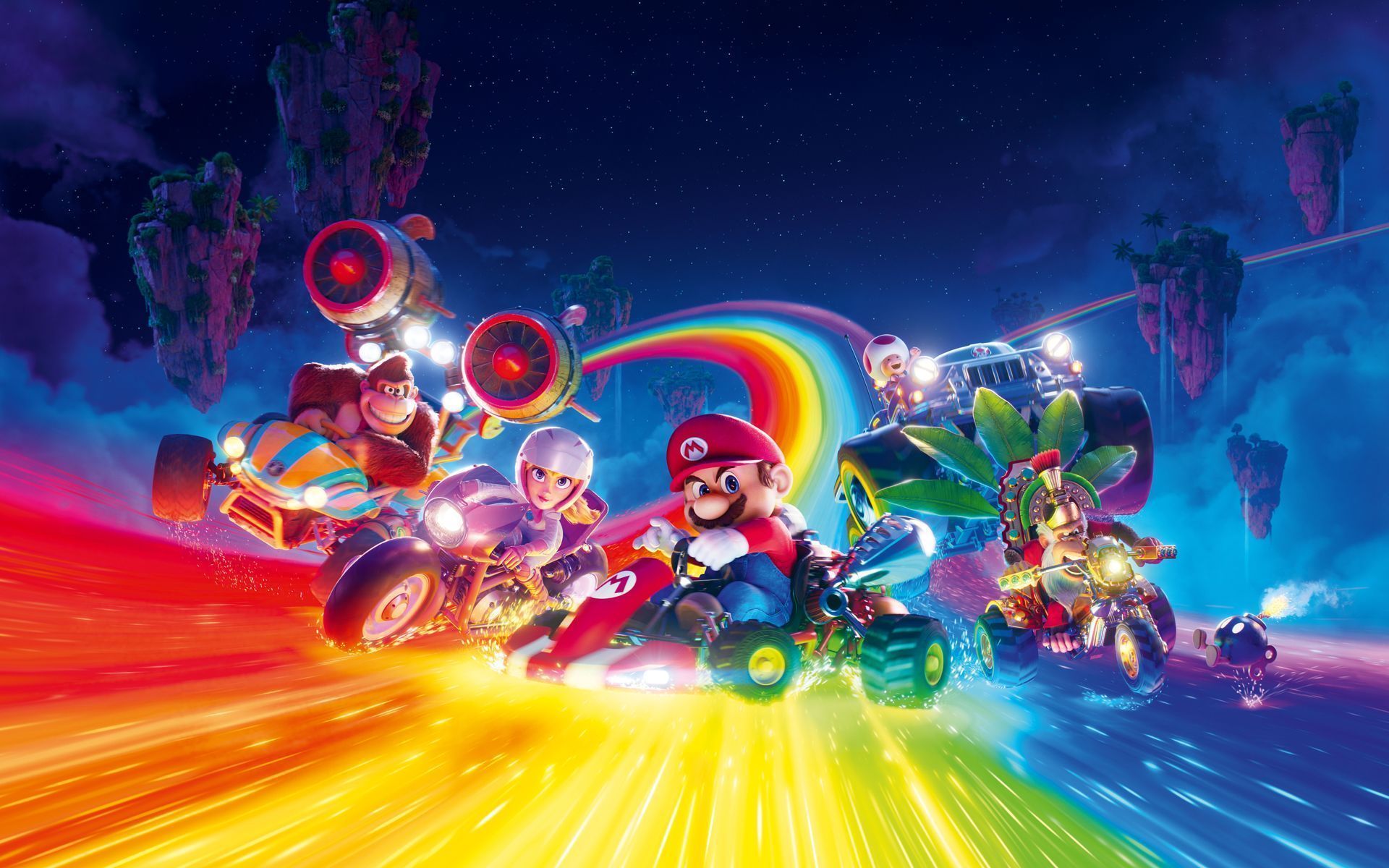 1920x1200 The Super Mario Bros. Movie Mario Kart Wallpaper with Monocle