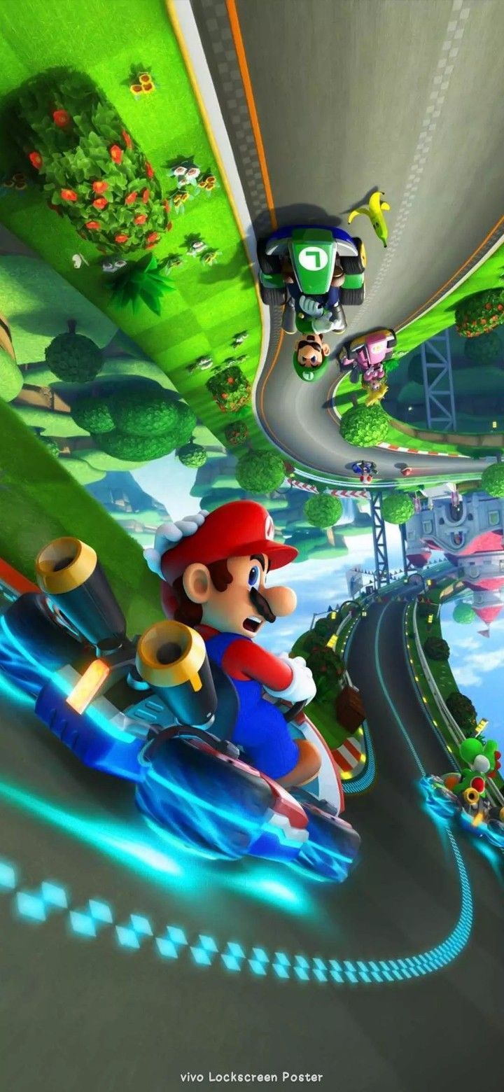 720x1560 วิว. Nintendo mario kart, Super mario kart, Mario kart