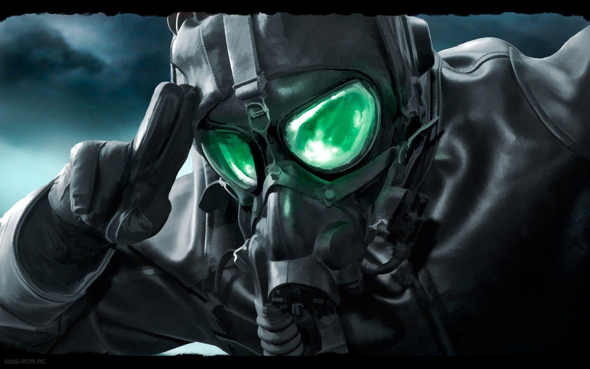 1920x1200 Black gas mask, apocalyptic, salute, mask, gas masks HD wallpaper