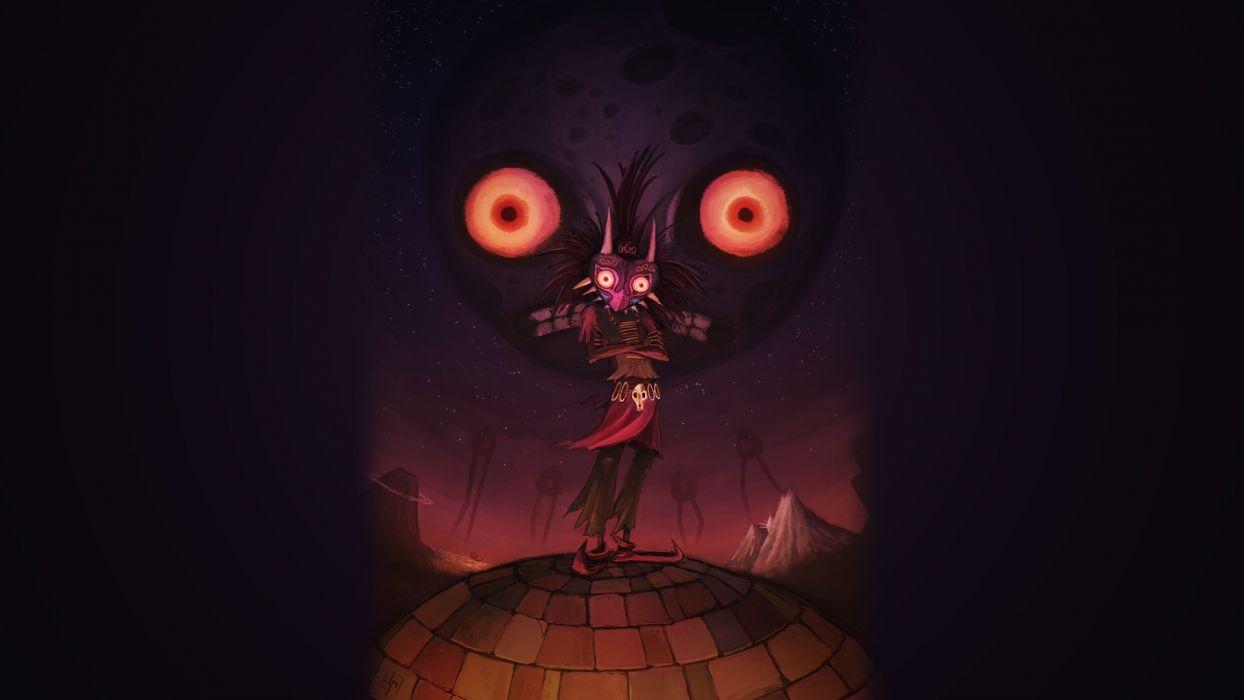 1244x700 Zelda Majora&;s Mask Skull Kid fantasy wallpaperx1080