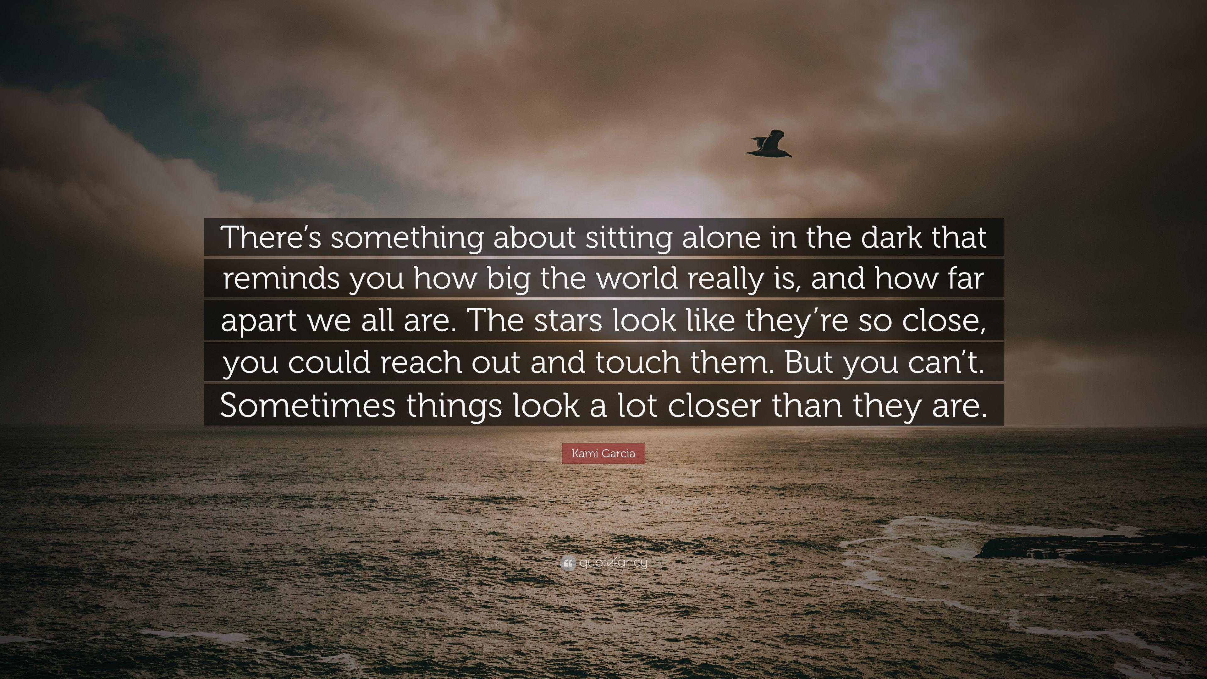 3840x2160 Kami Garcia Quote: “There's something about sitting alone in