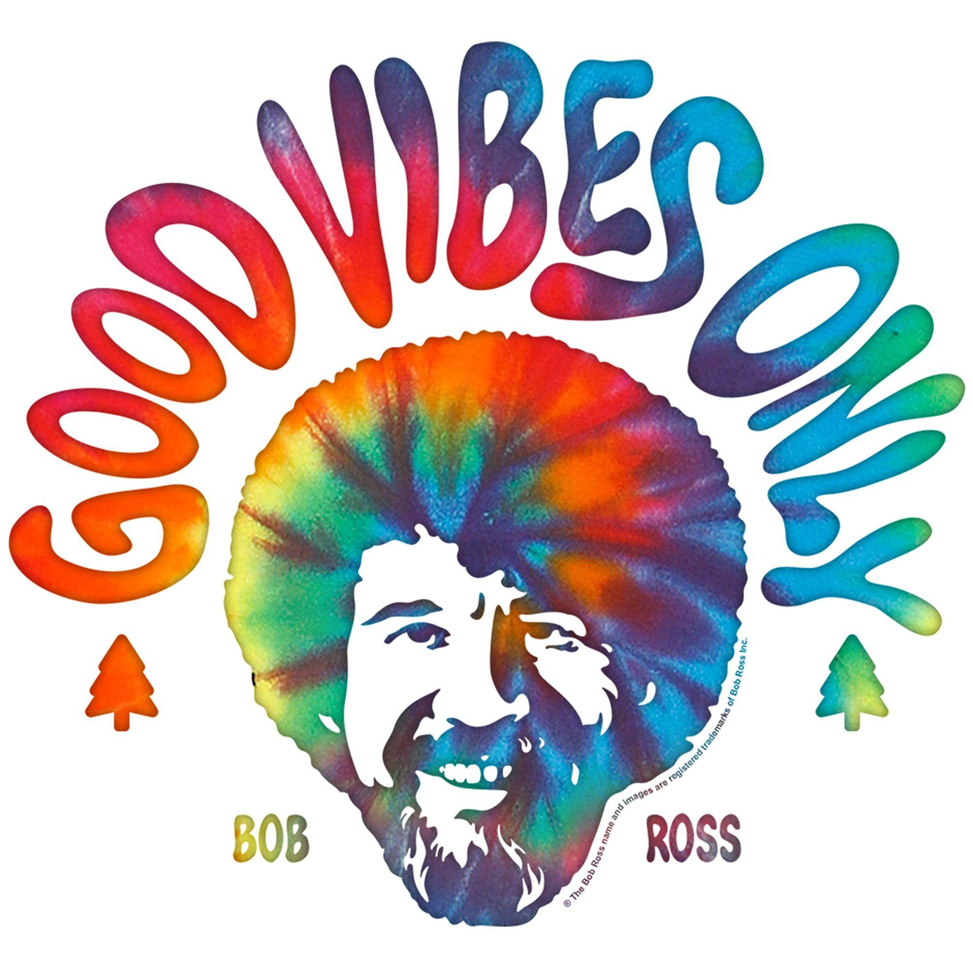 2000x2000 Good Vibes Only Bob Ross Shirt Wallpaper