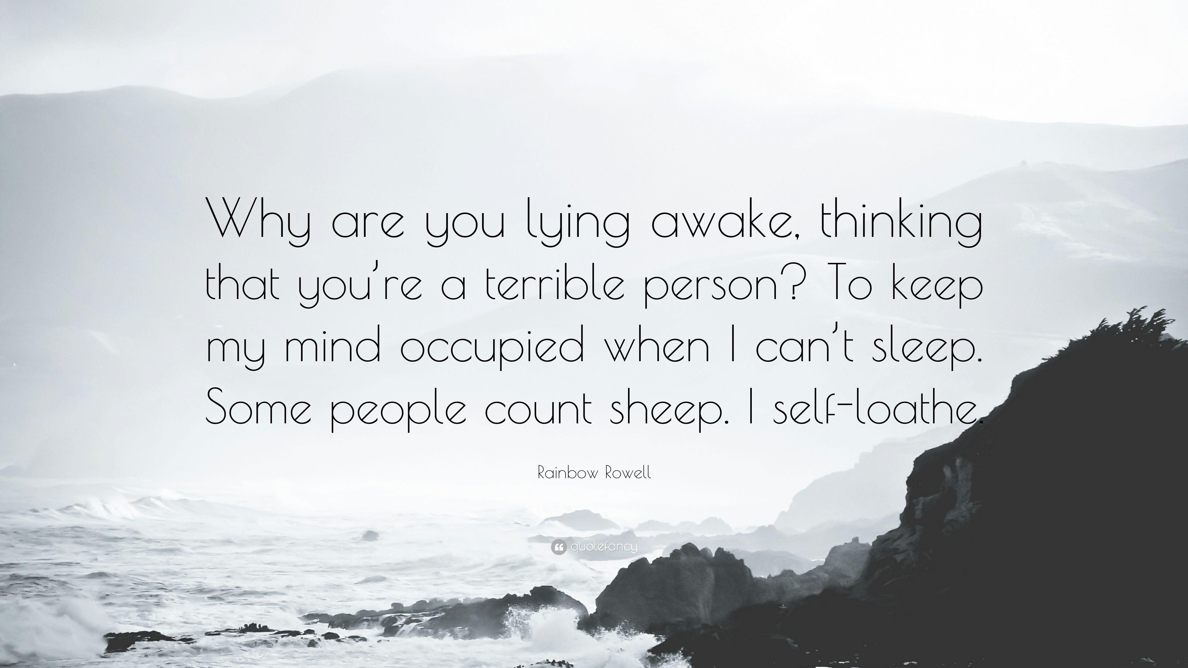 3840x2160 Rainbow Rowell Quote: “Why are you lying awake, thinking that you