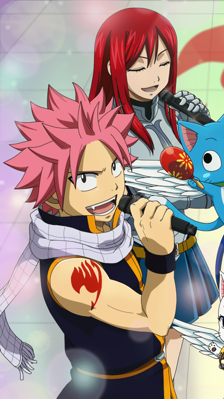 750x1334 Fairy Tail Wallpaper Erza And Natsu Wallpaper