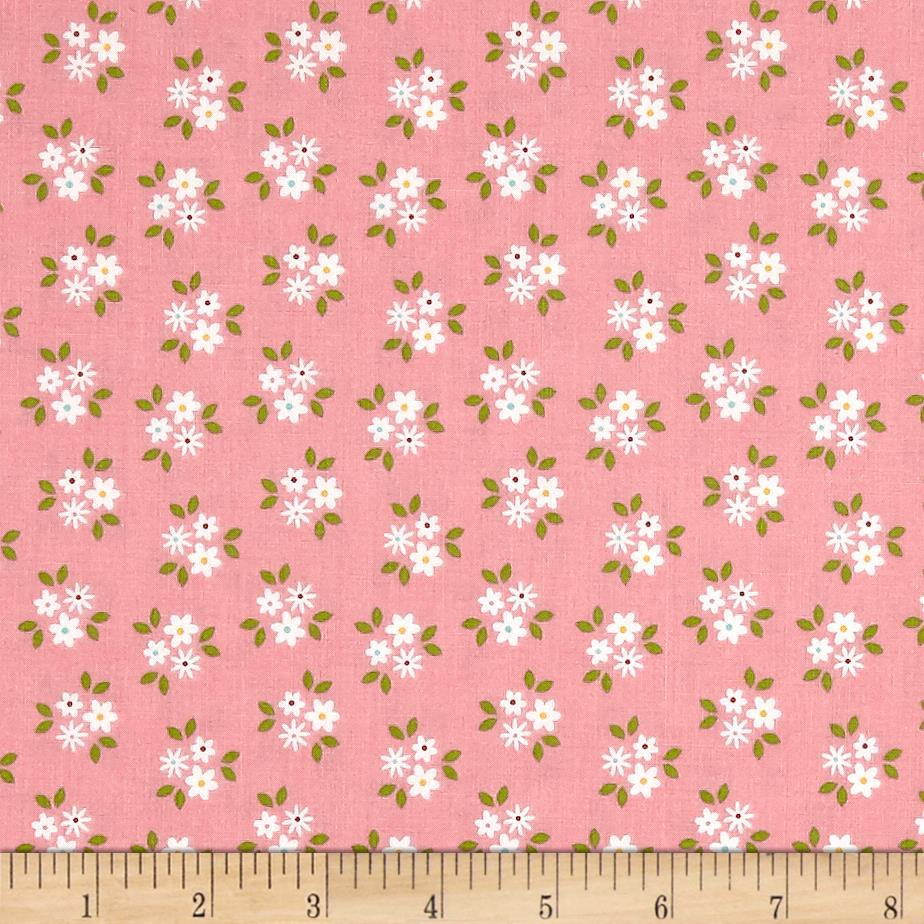 924x924 Riley Blake Garden Girl Posies Pink. Riley blake, Pink white