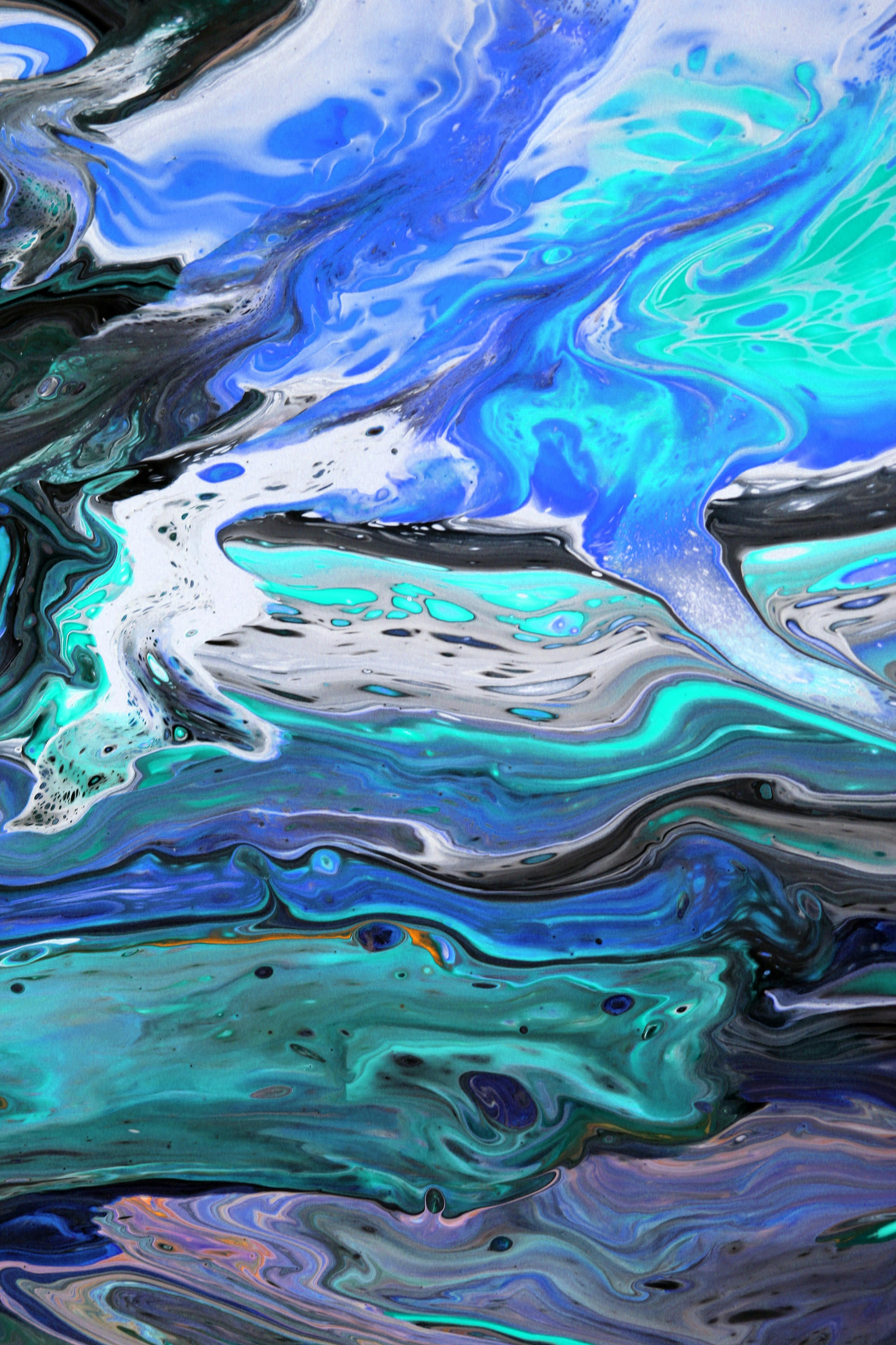Blue Fluid Art Wallpapers - Top Free Blue Fluid Art Backgrounds ...