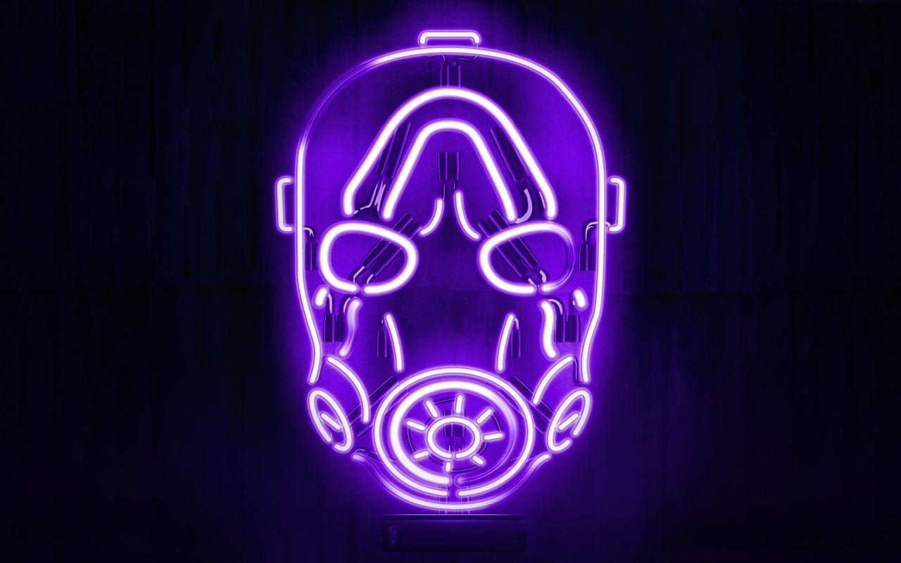 1280x800 Neon Borderlands Mask 1280x800 Resolution Wallpaper, HD