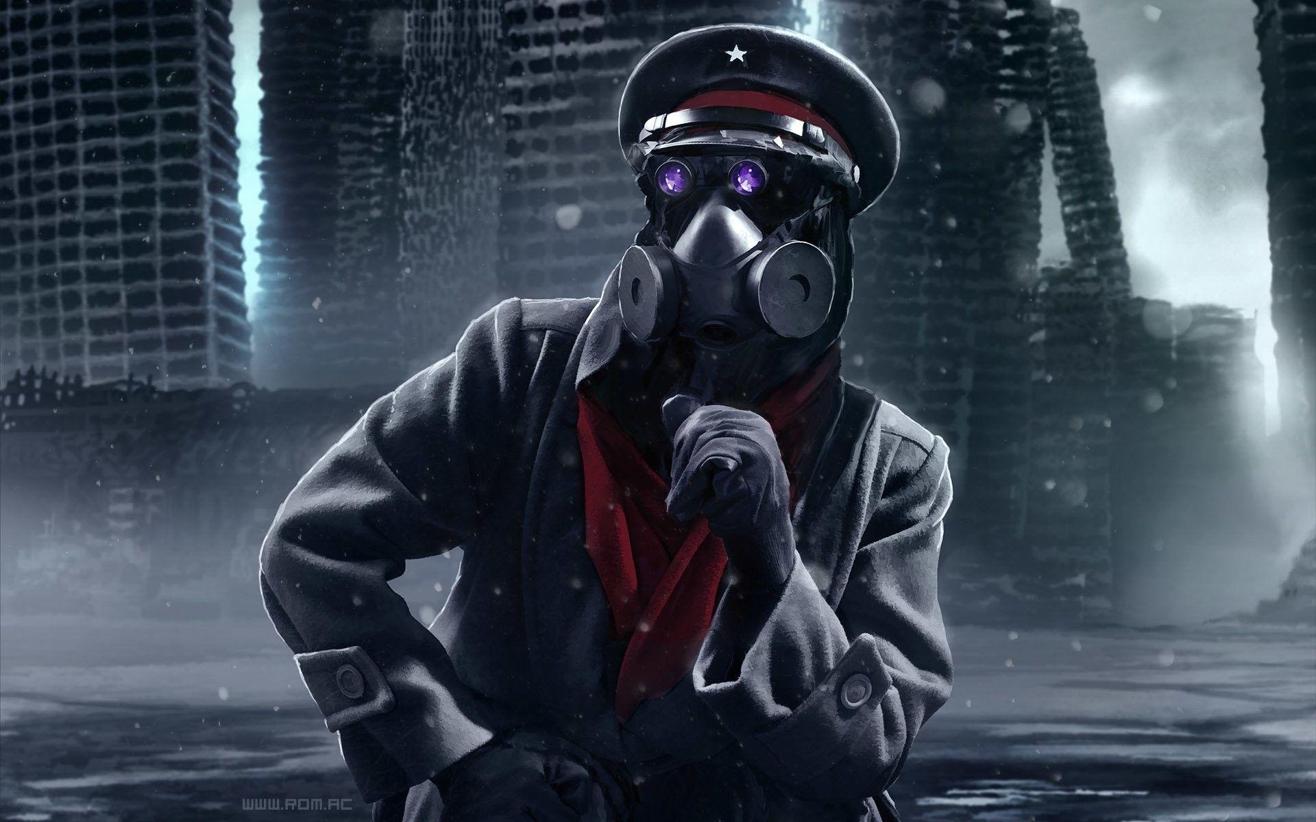 1920x1200 Cool Gas Mask Wallpaper
