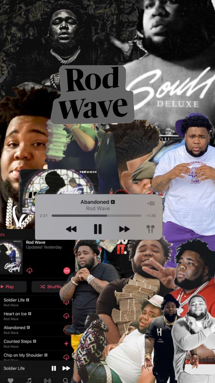 736x1308 Check out nakhya23's Shuffles. Waves wallpaper iphone, Rod wave collage, Celebrity wallpaper