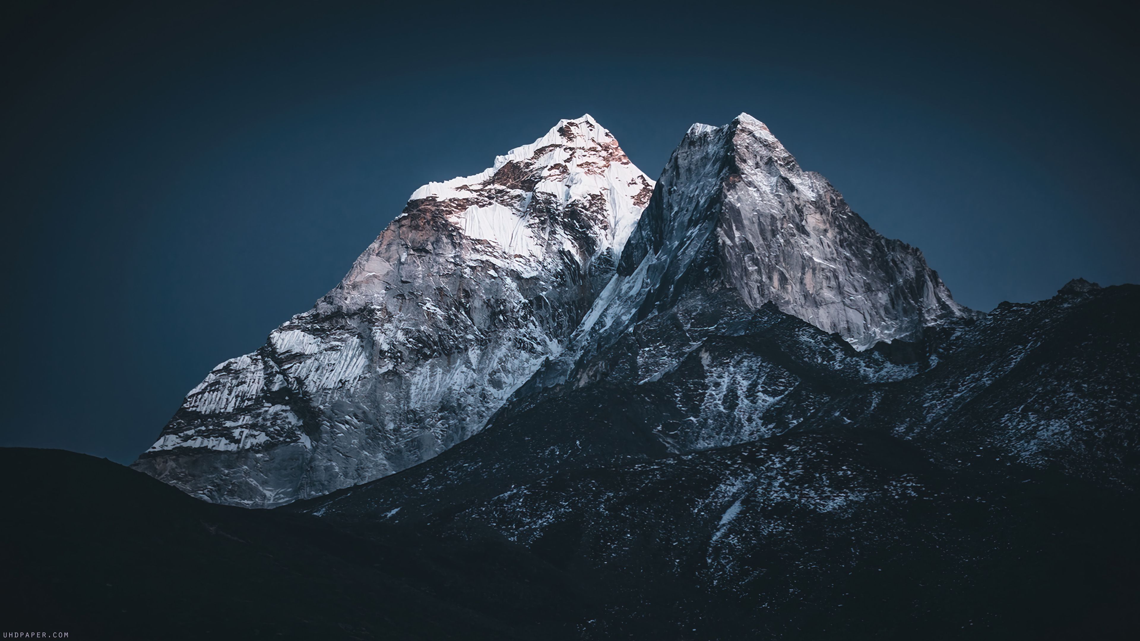 3840x2160 Snowy Mountain Scenery Wallpaper 4K HD PC f
